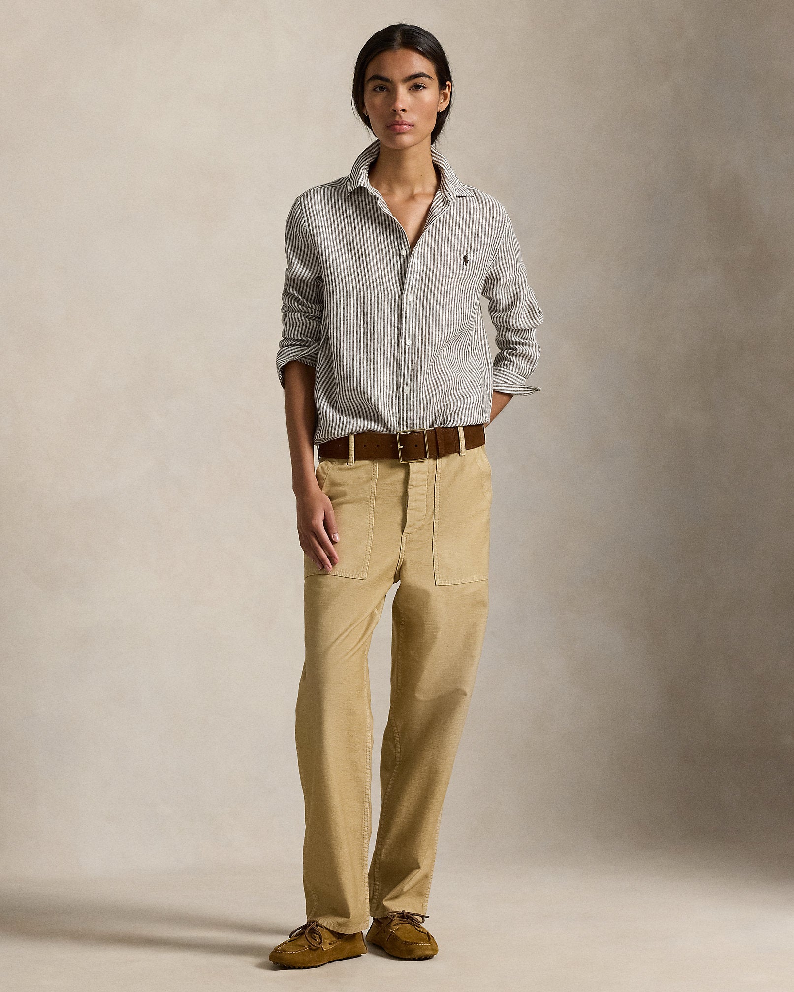 Ralph Lauren Classic Fit Striped Linen Shirt