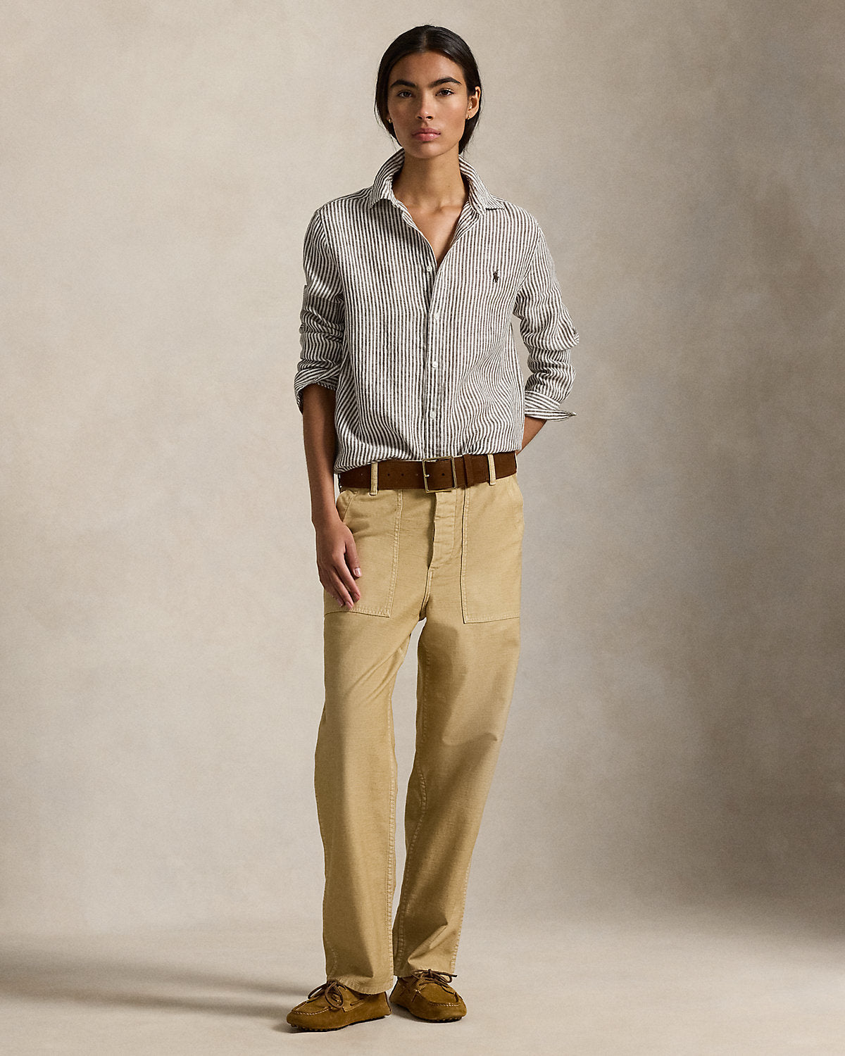 Ralph Lauren Classic Fit Striped Linen Shirt