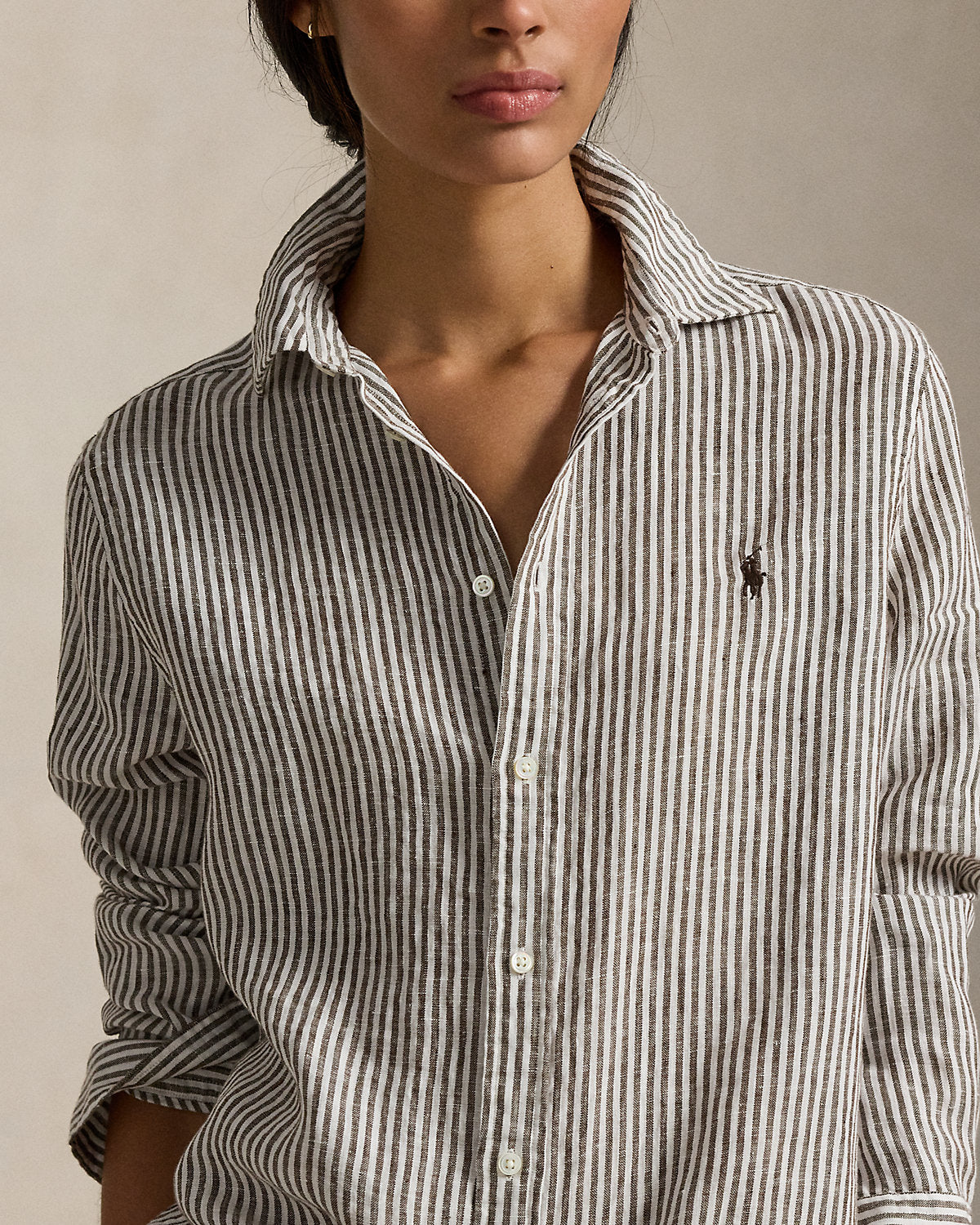 Ralph Lauren Classic Fit Striped Linen Shirt