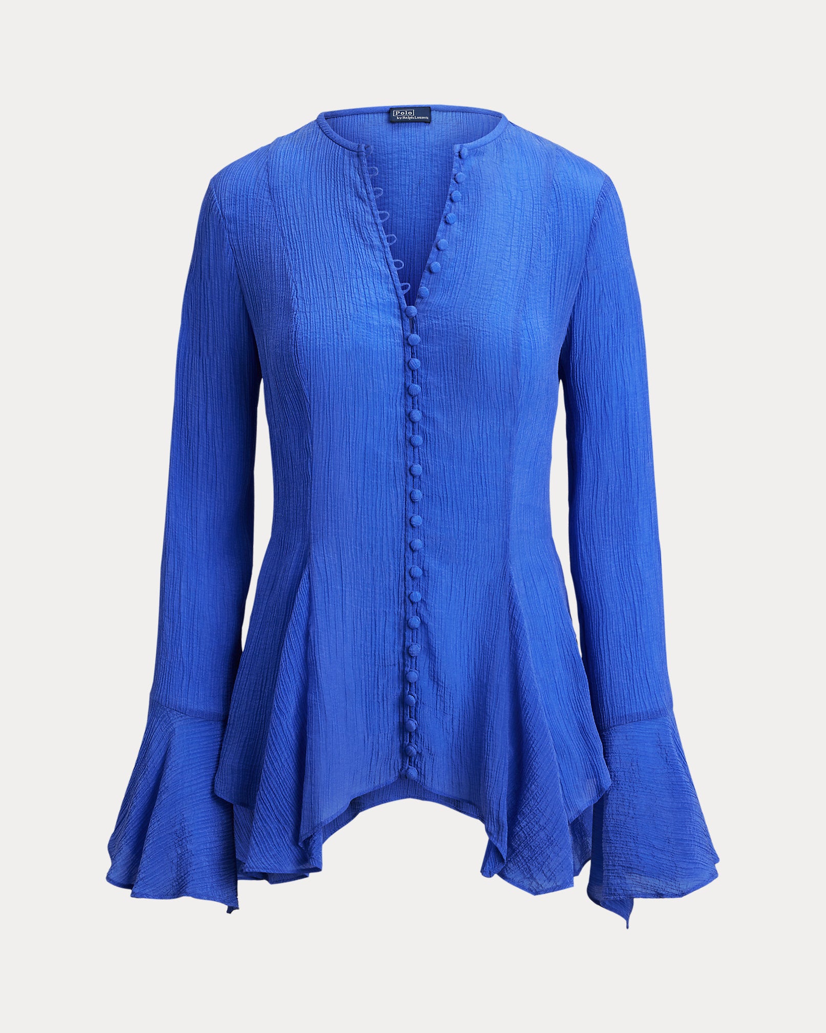 Ralph Lauren Crinkled ButtonFront Top