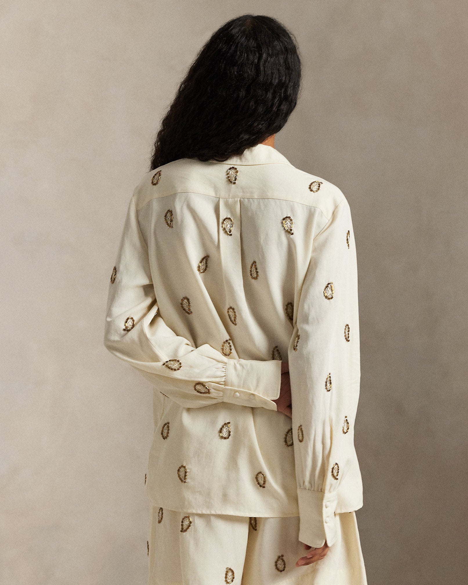 Ralph Lauren Beaded Paisley Top