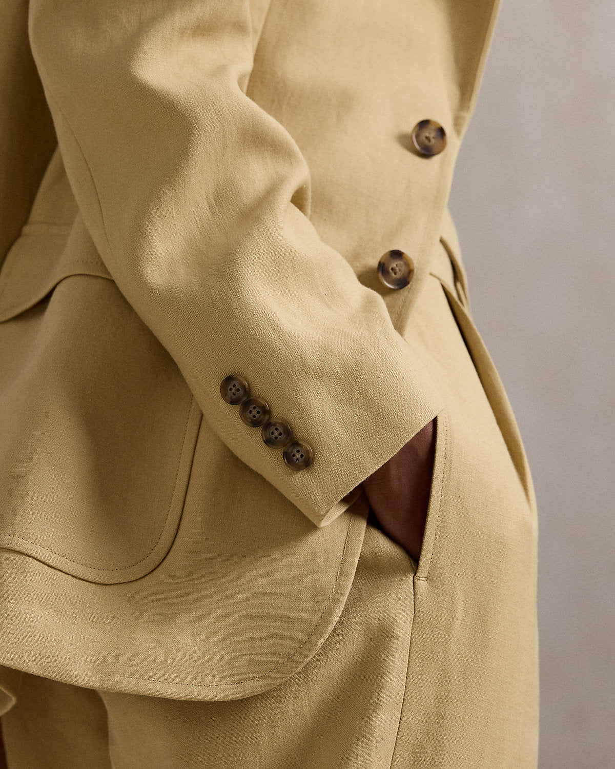 Ralph Lauren SingleBreasted Hemp Blazer