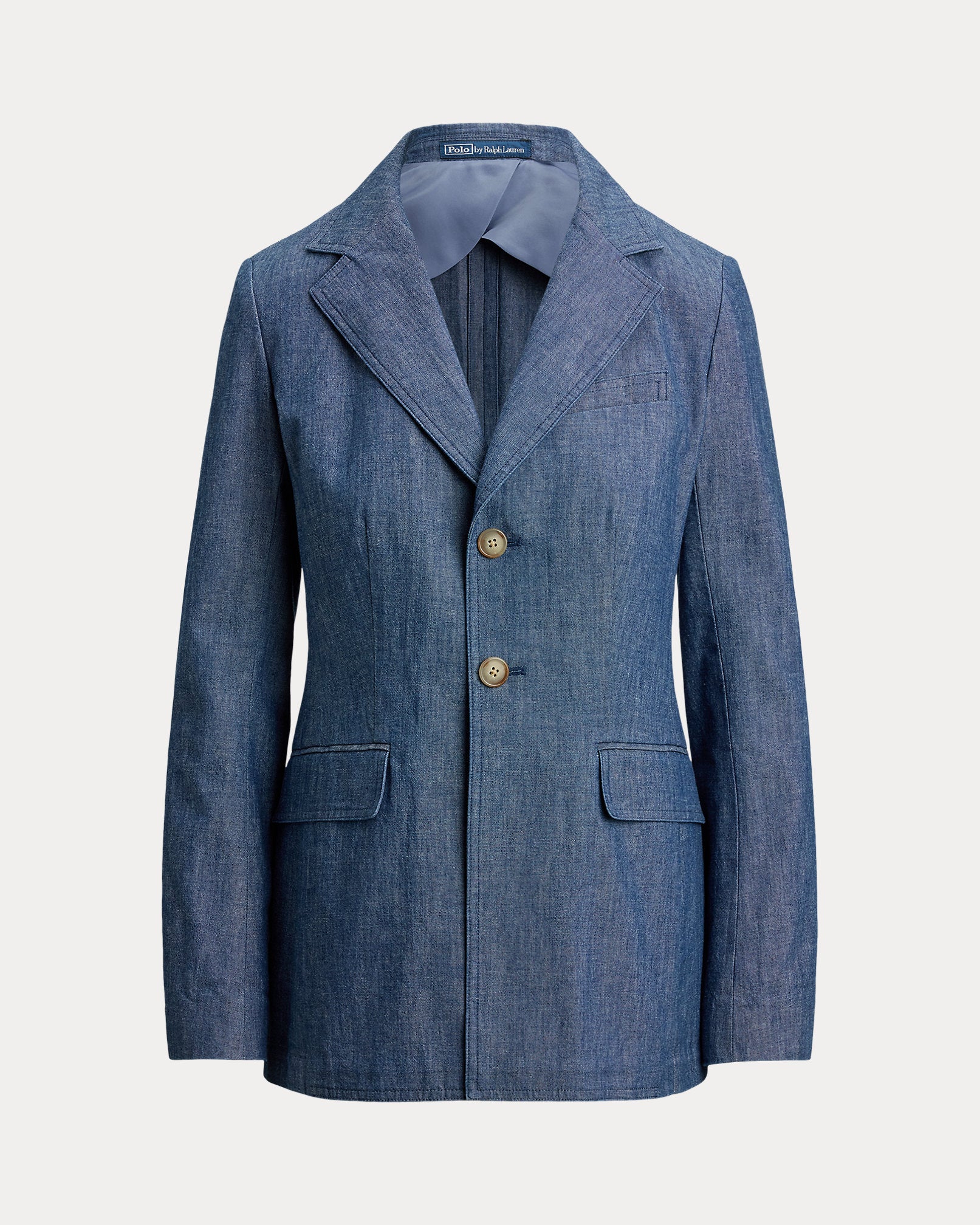 Ralph Lauren SingleBreasted Chambray Blazer