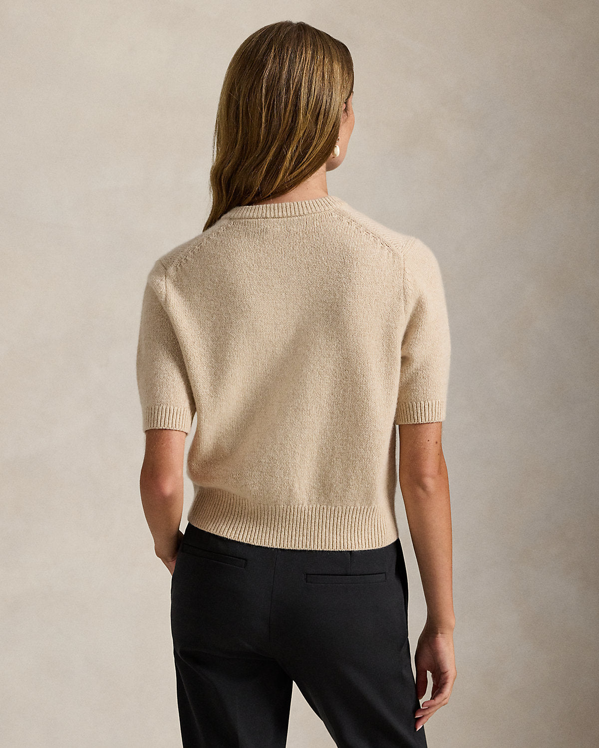 Ralph Lauren Cashmere Crewneck ShortSleeve Cardigan