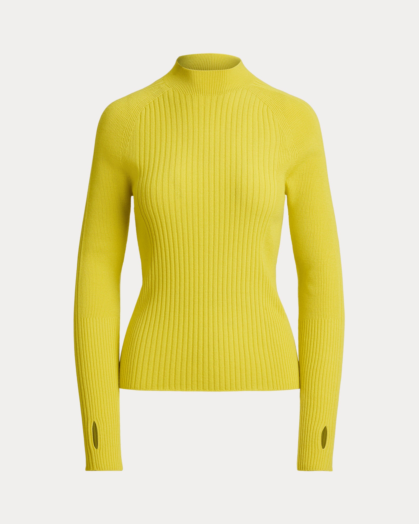 Ralph Lauren RibKnit Wool Mockneck Sweater