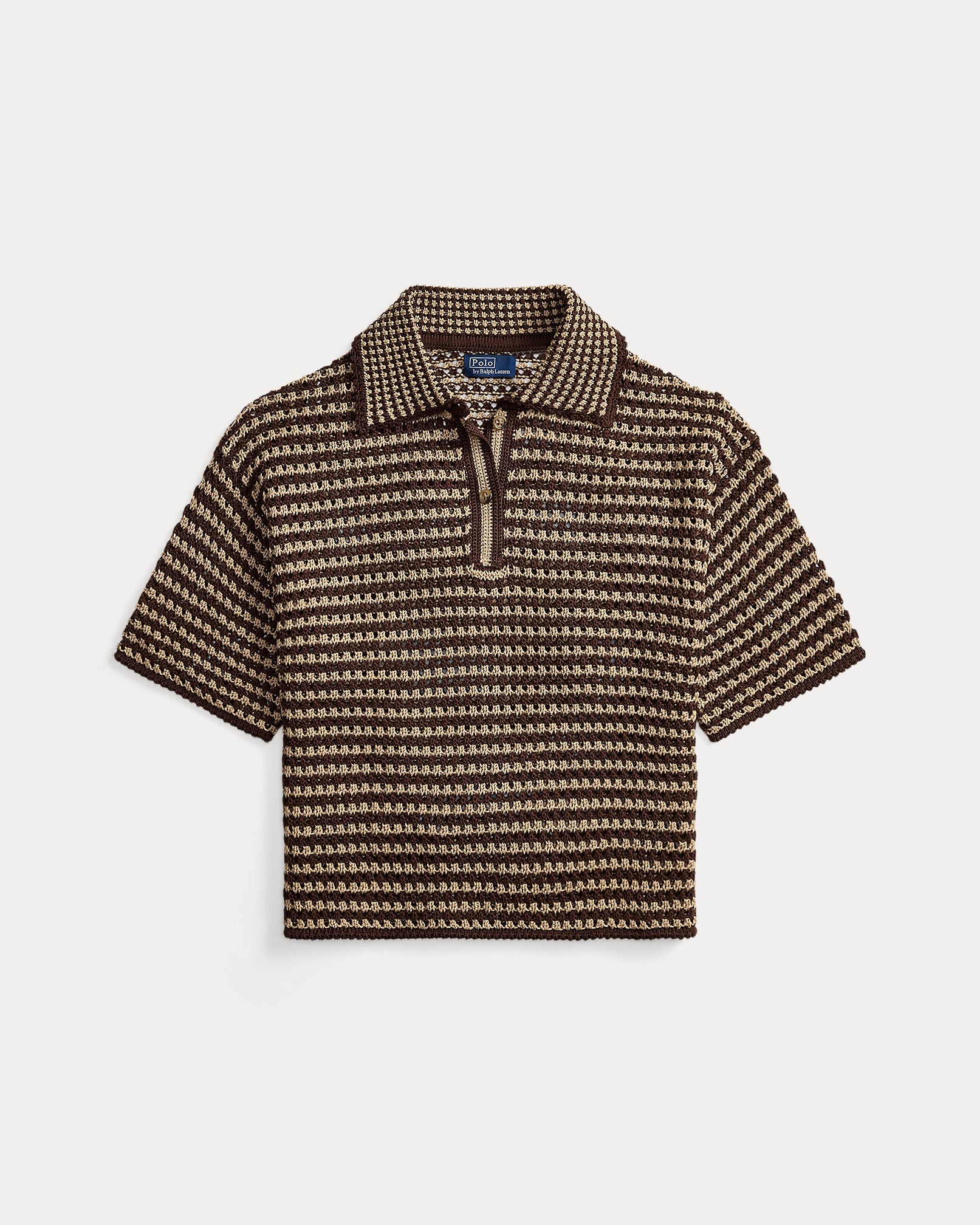 Ralph Lauren Striped Knit Cotton Polo Shirt