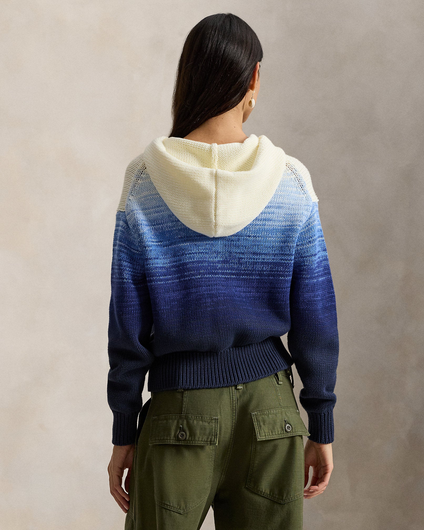 Ralph Lauren Flag Ombré Cotton Zip Hoodie