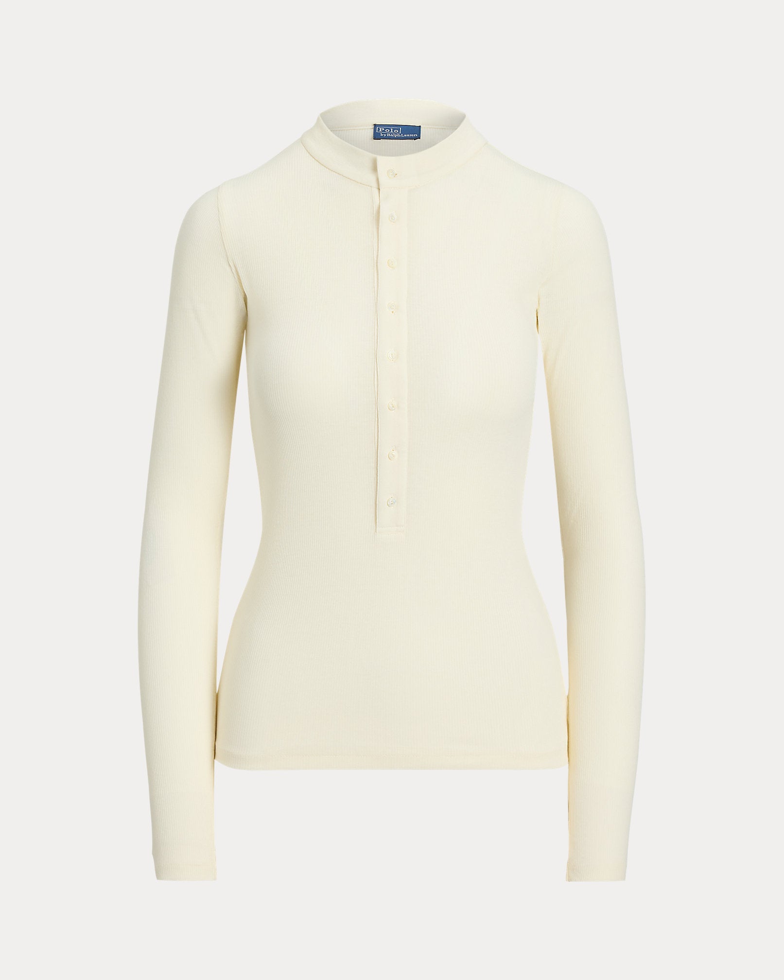 Ralph Lauren Ribbed Crepe Henley Shirt