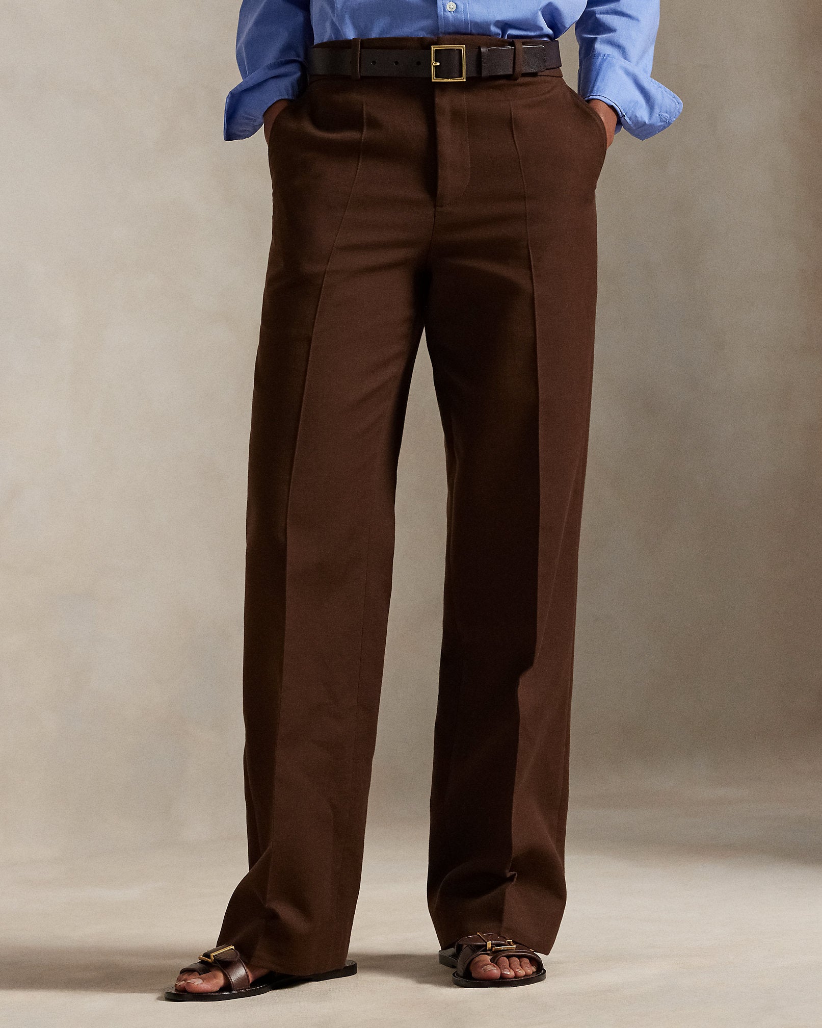 Ralph Lauren CottonWool Twill Relaxed Straight Pant