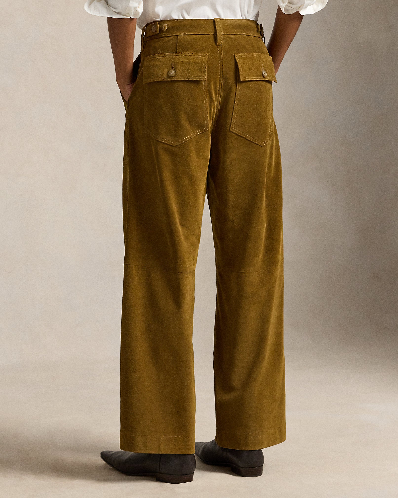 Ralph Lauren The Ricky WideLeg Crop Suede Pant