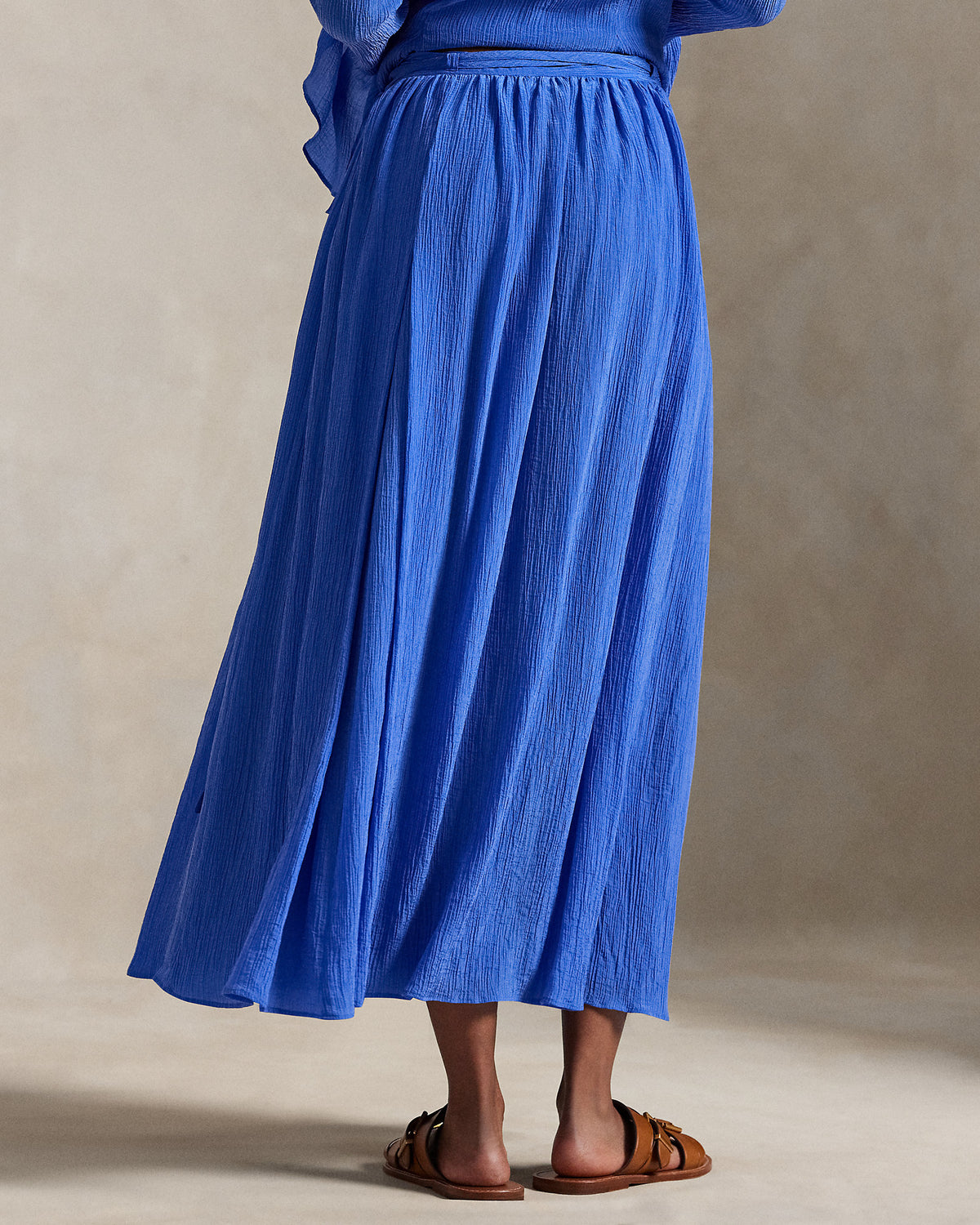 Ralph Lauren Crinkled ALine Wrap Skirt