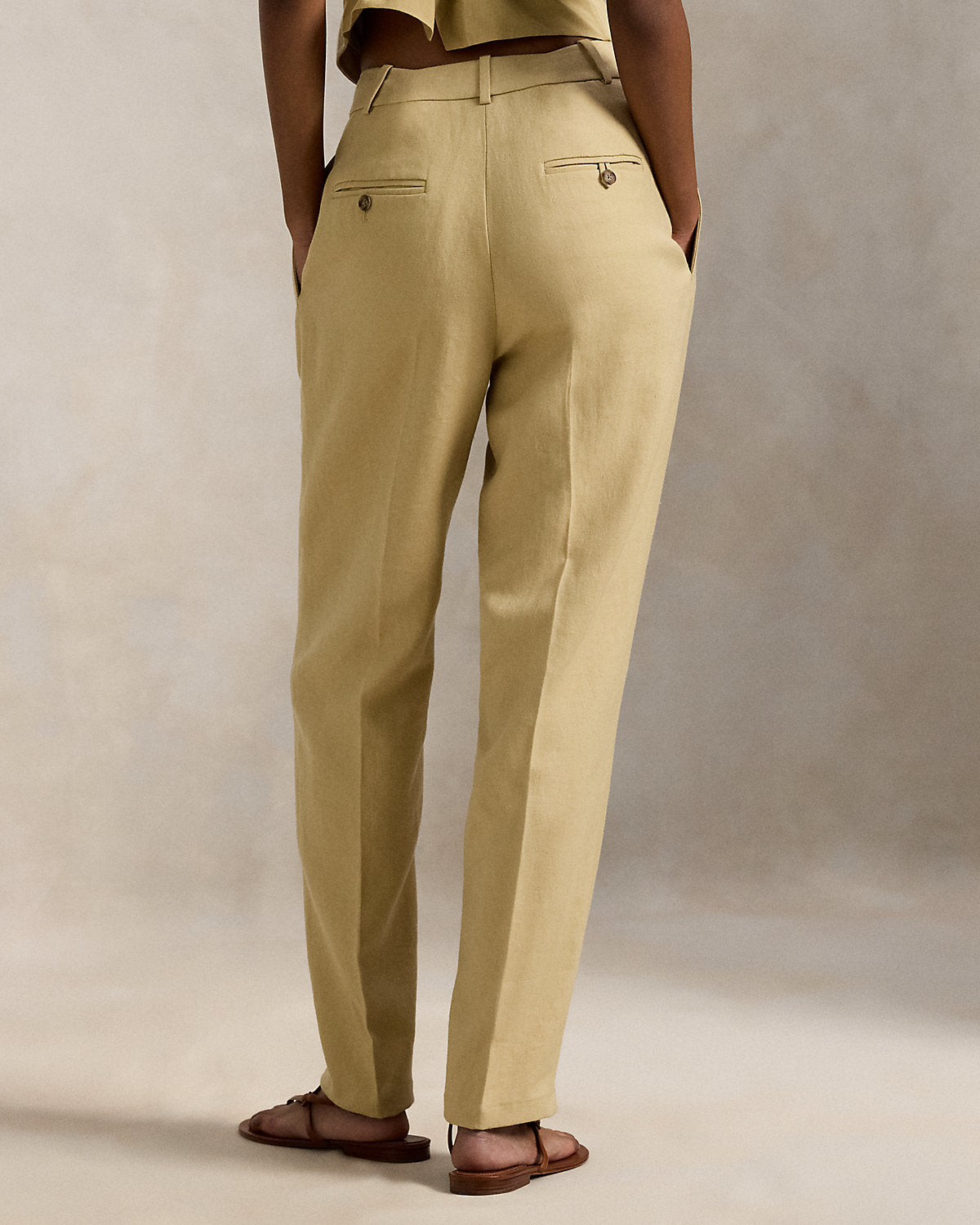 Ralph Lauren Hemp Pleated Tapered Pant