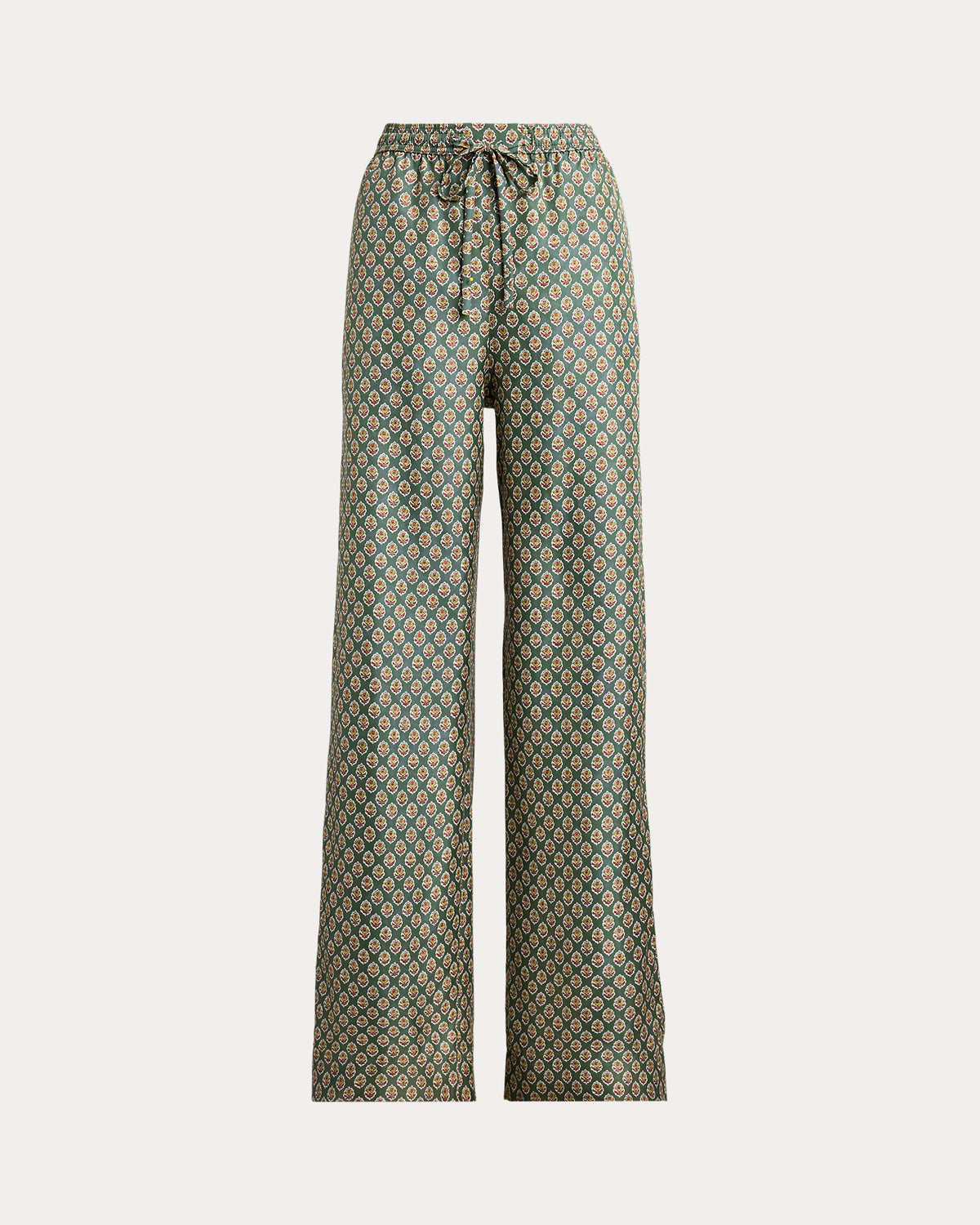 Ralph Lauren Floral Silk Drawstring WideLeg Pant