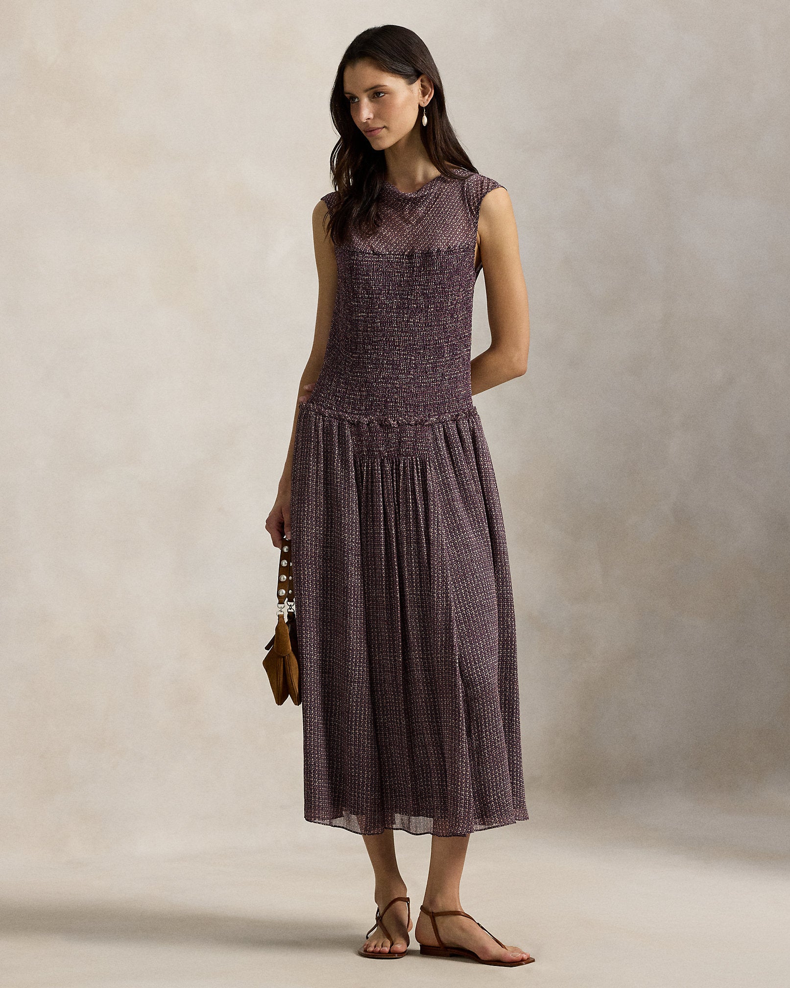 Ralph Lauren Crinkle Printed Dress