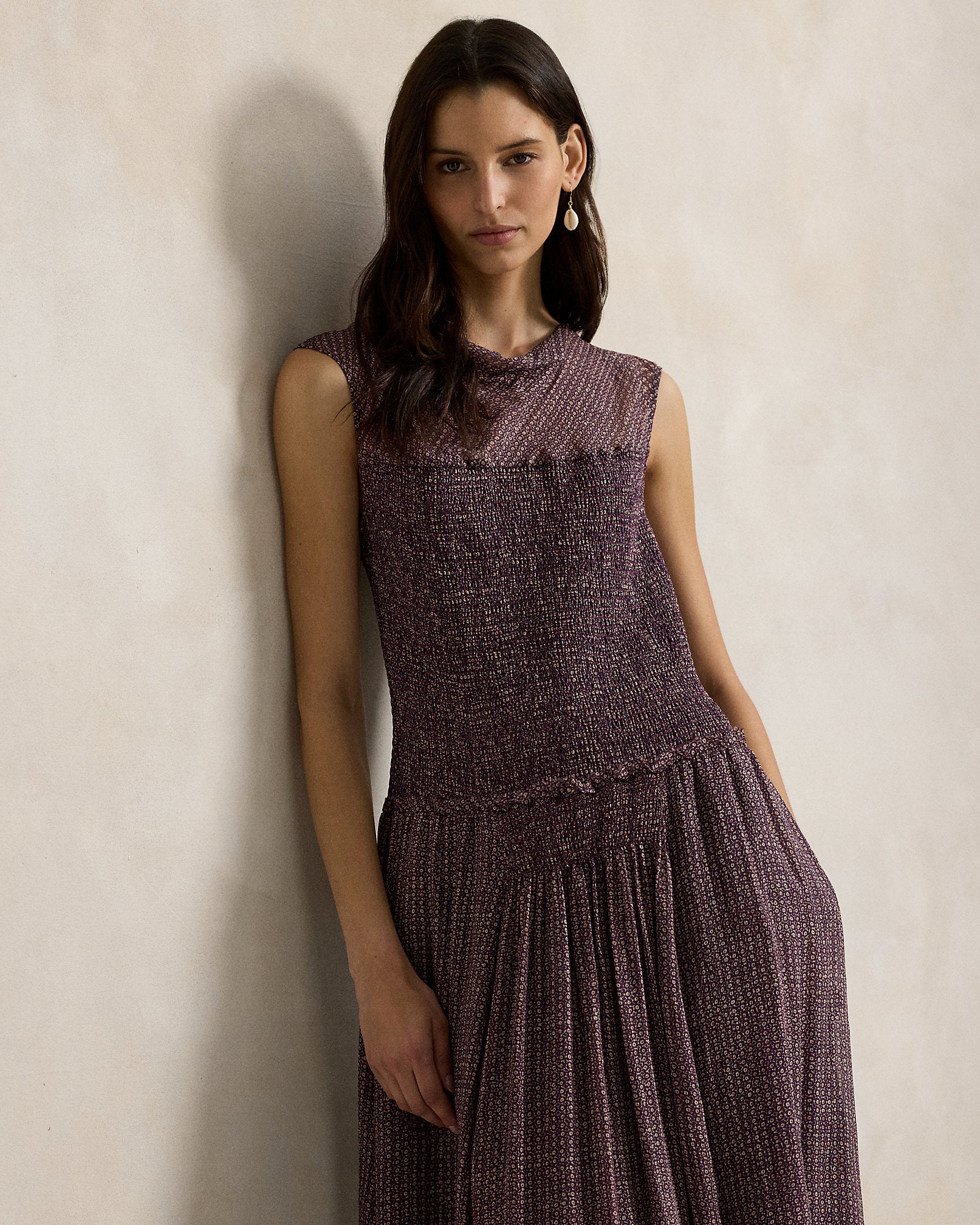 Ralph Lauren Crinkle Printed Dress