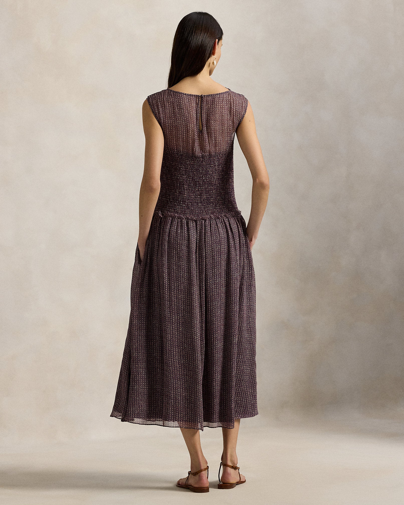 Ralph Lauren Crinkle Printed Dress