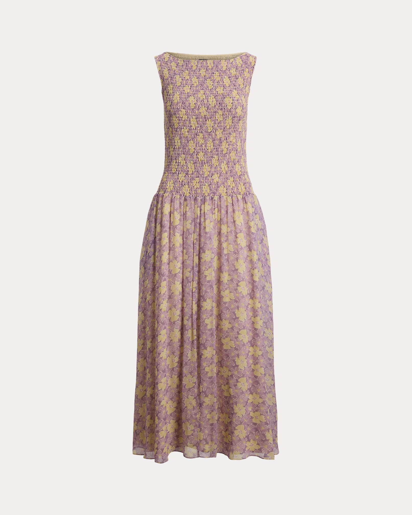 Ralph Lauren Floral Smocked Crinkled Dress