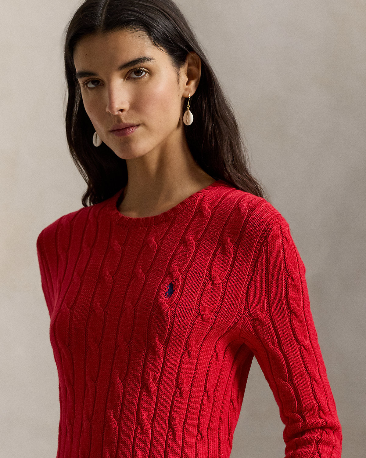 Ralph Lauren CableKnit Bodice Cotton Dress