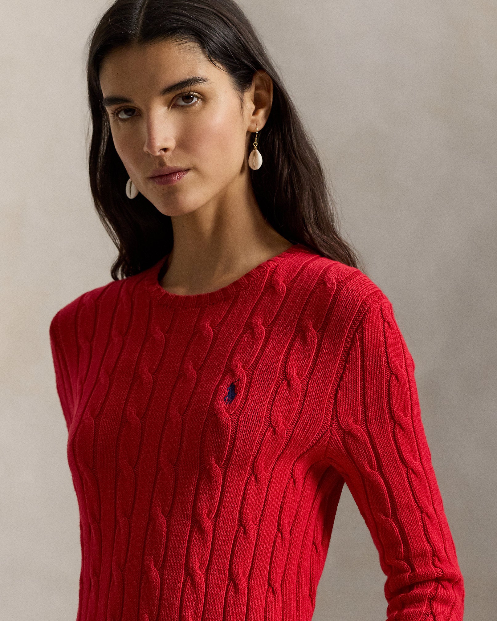 Ralph Lauren CableKnit Bodice Cotton Dress