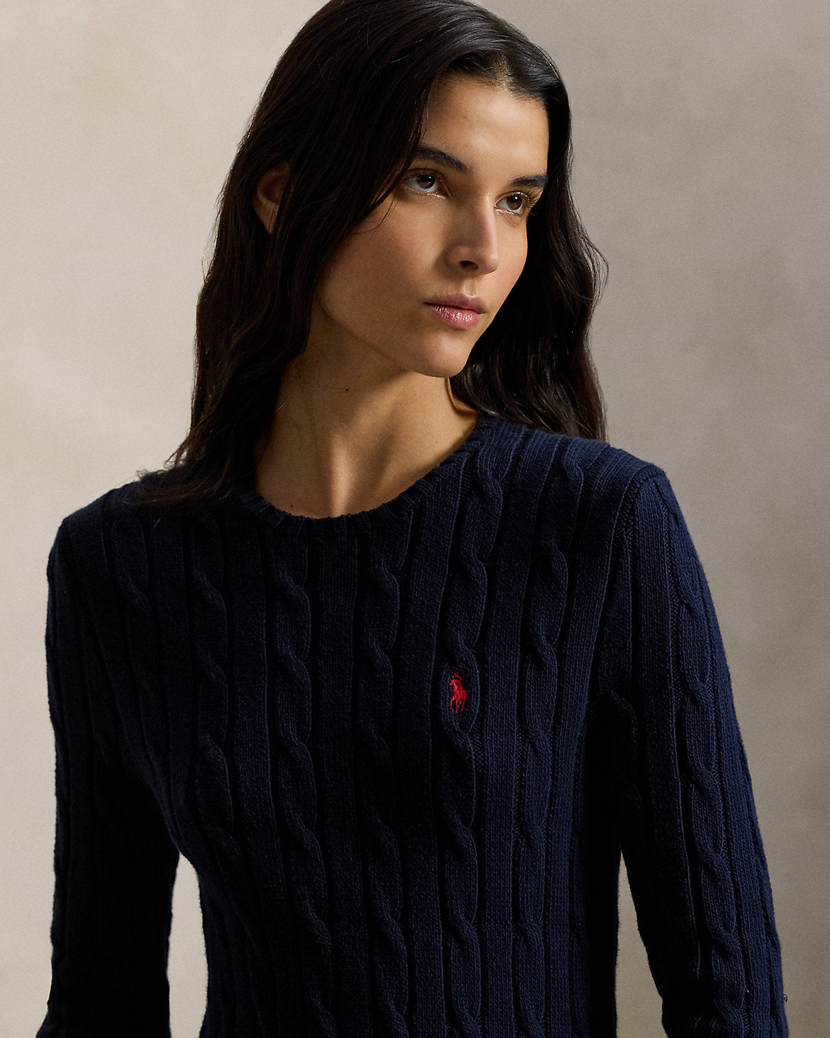 Ralph Lauren CableKnit Bodice Cotton Dress