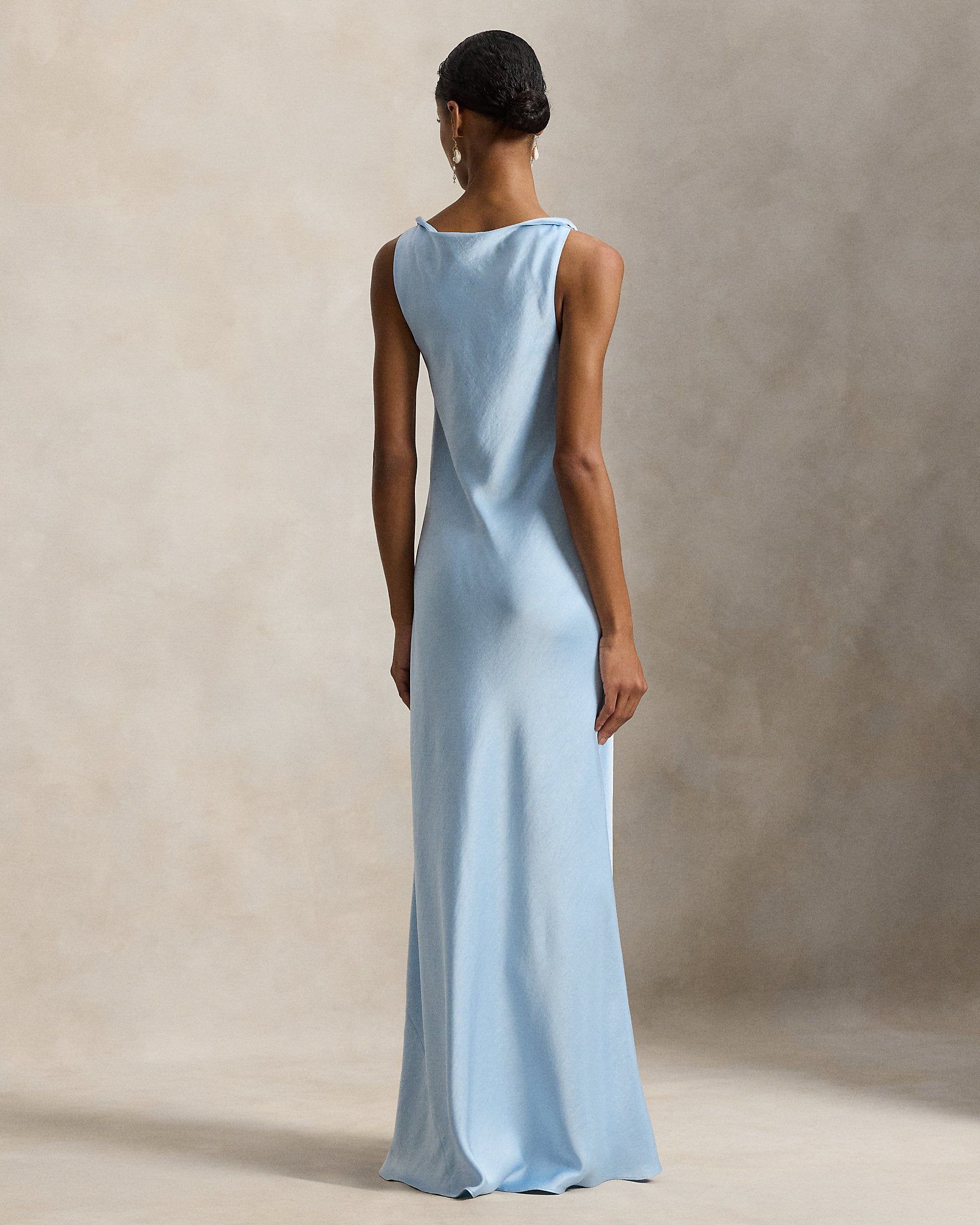 Ralph Lauren TwistedStrap Satin Dress