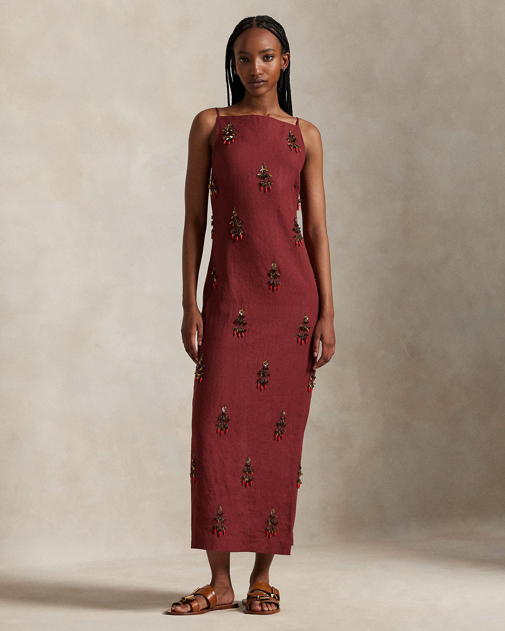 Ralph Lauren Beaded Linen Dress