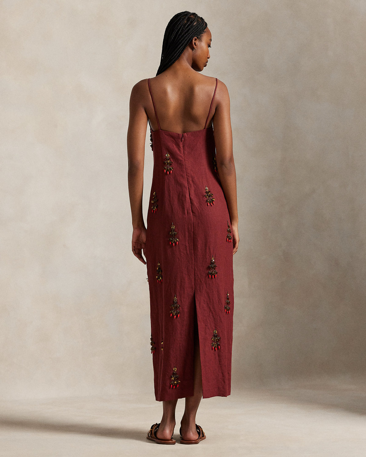 Ralph Lauren Beaded Linen Dress