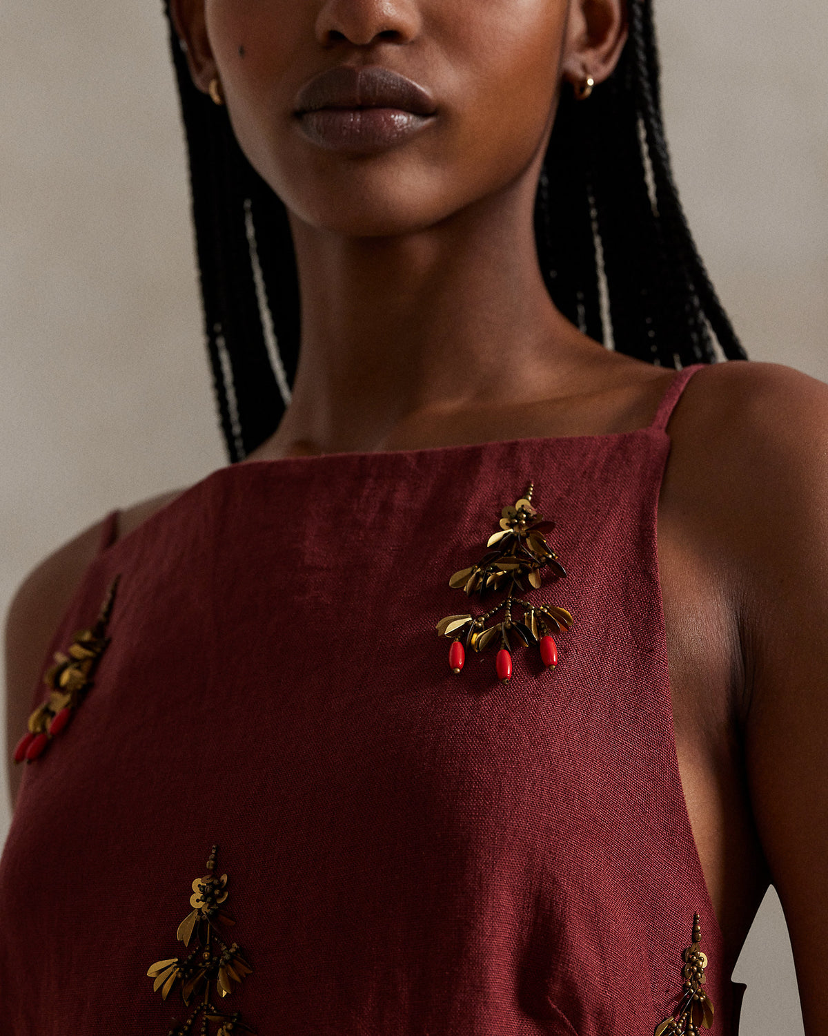 Ralph Lauren Beaded Linen Dress