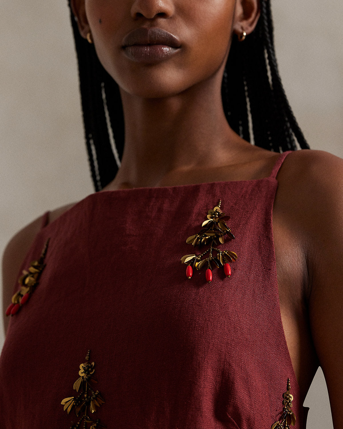 Ralph Lauren Beaded Linen Dress