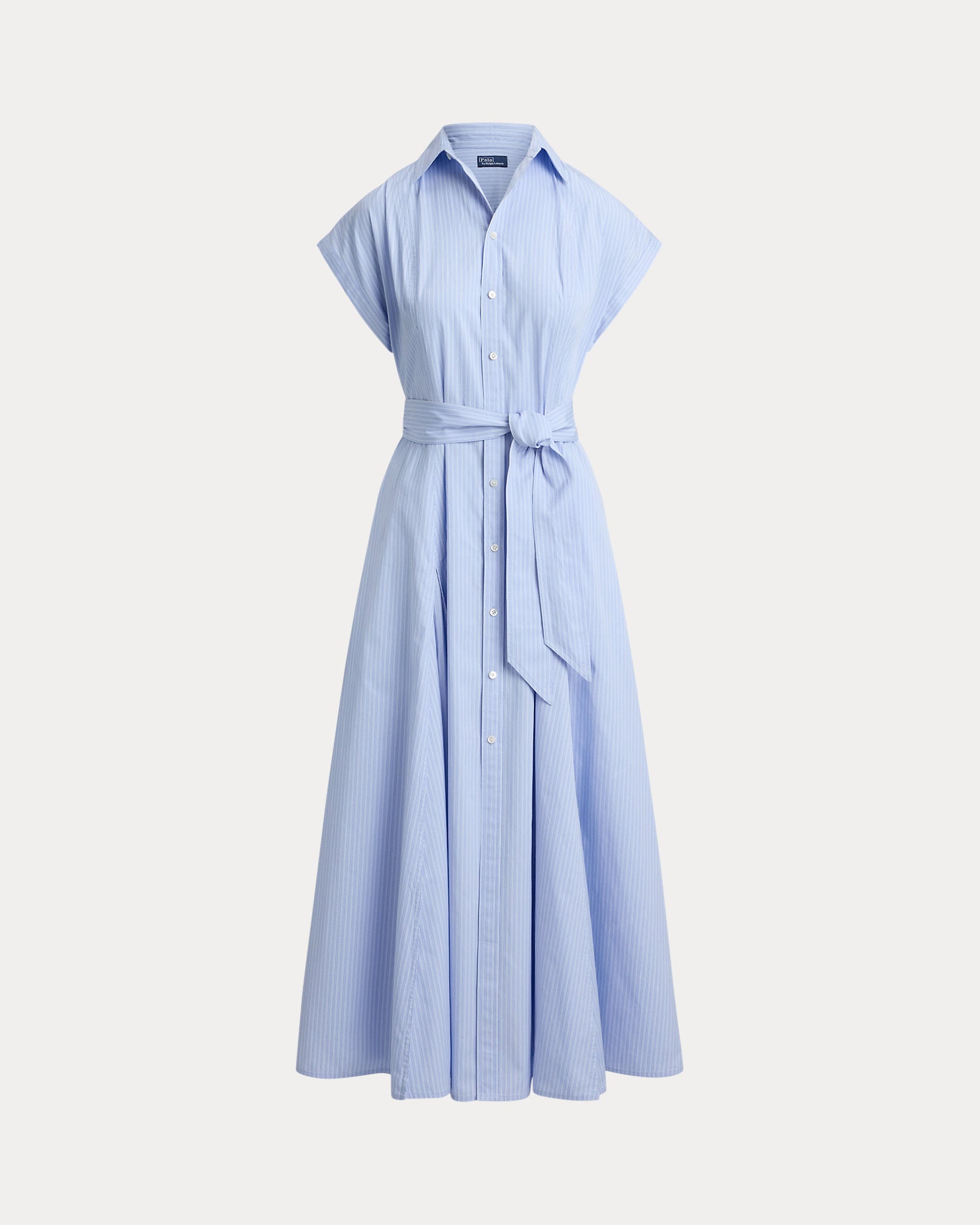 Ralph Lauren Striped Belted Cotton Shirtdress