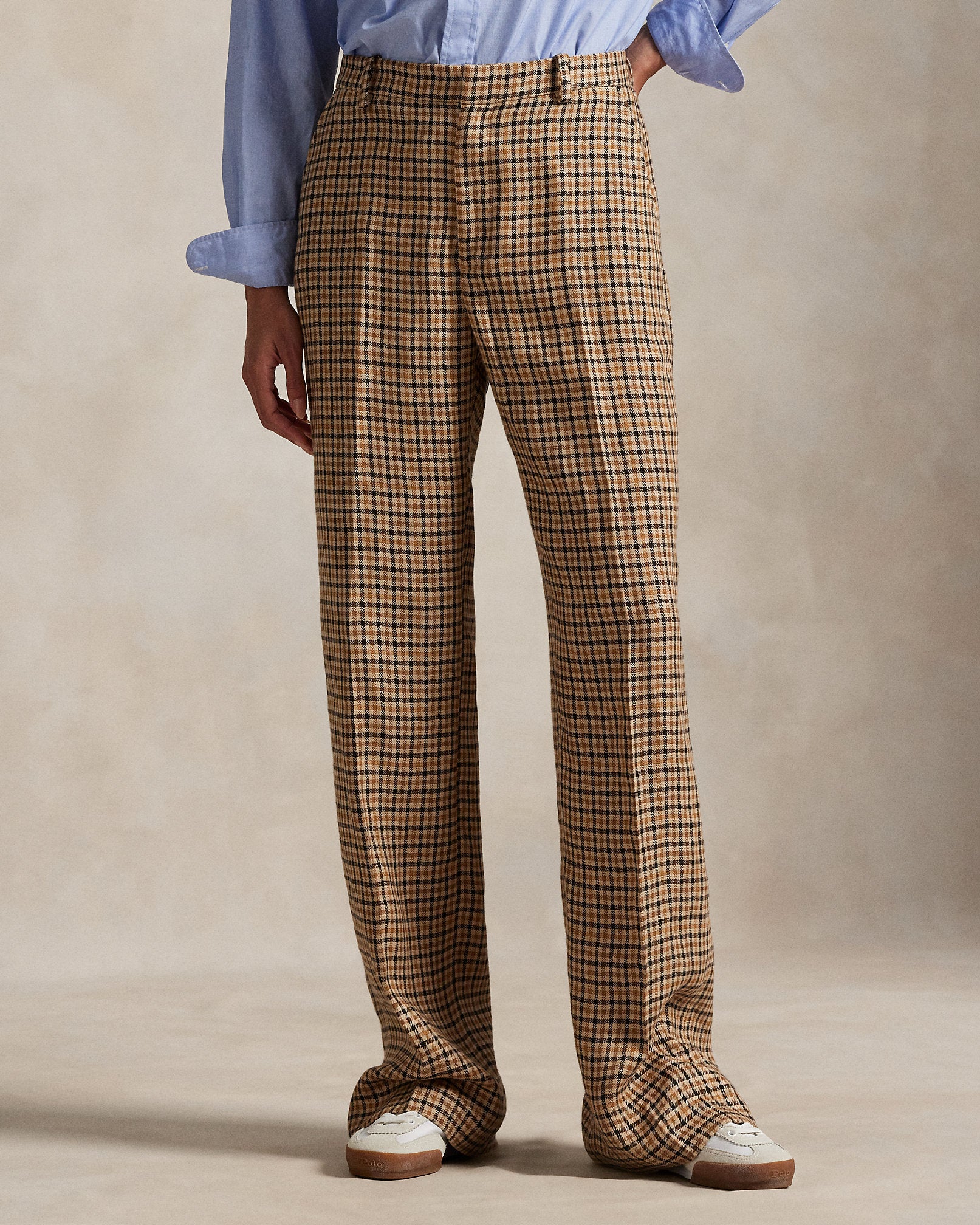 Ralph Lauren Plaid Tweed WideLeg Pant