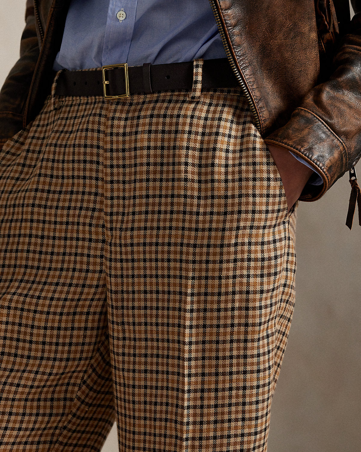 Ralph Lauren Plaid Tweed WideLeg Pant