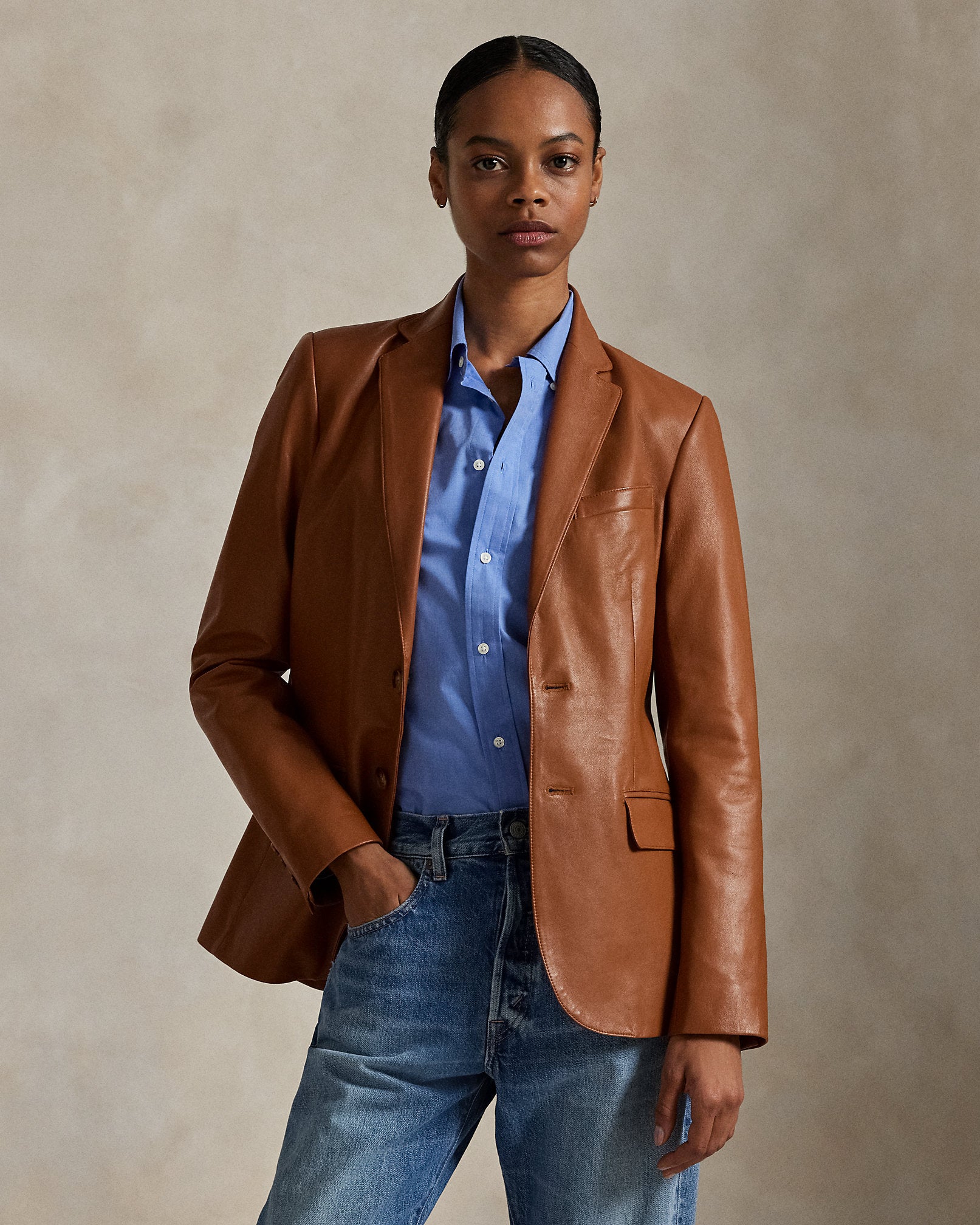 Ralph Lauren Leather Blazer