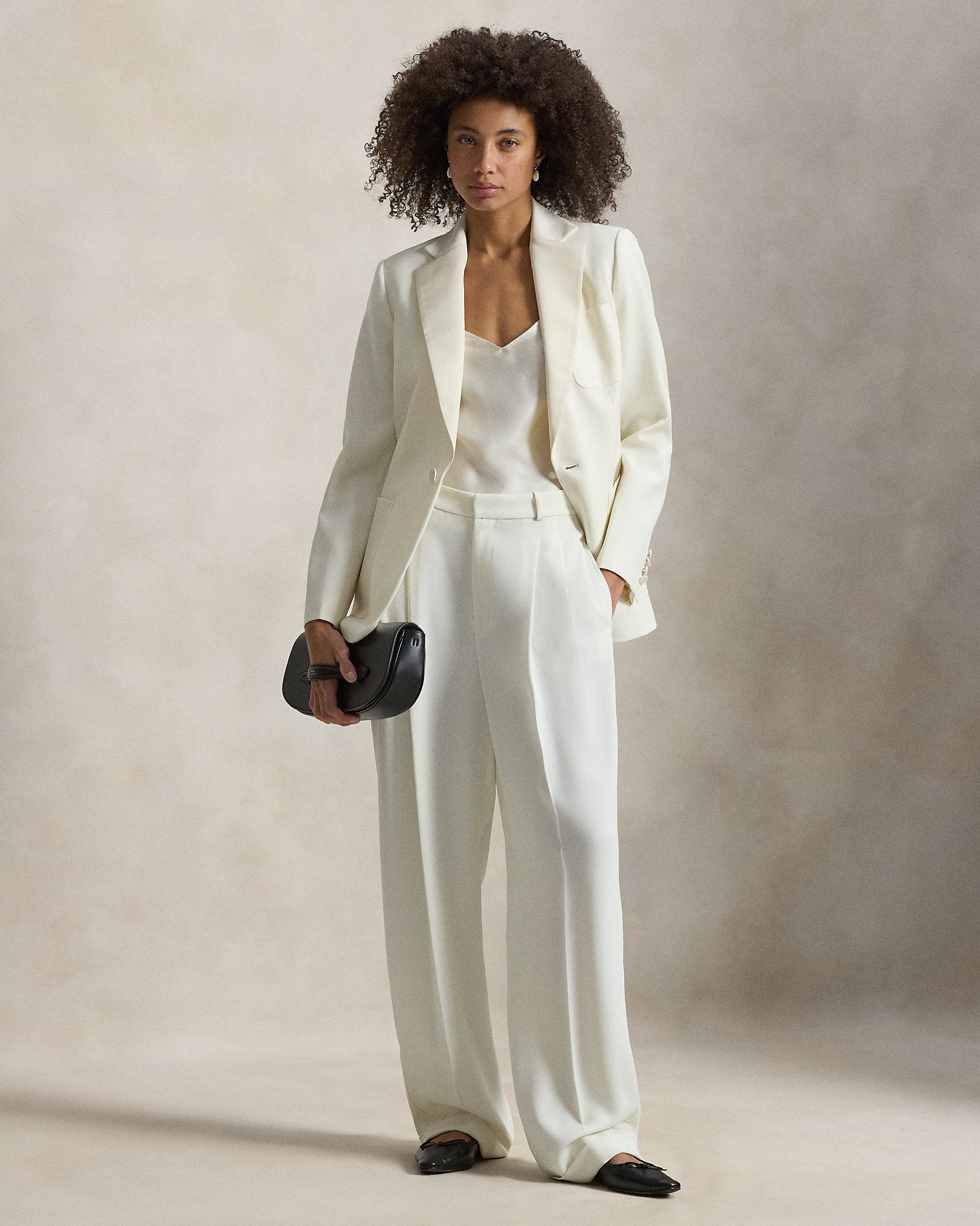 Ralph Lauren SingleBreasted SilkLapel Wool Blazer