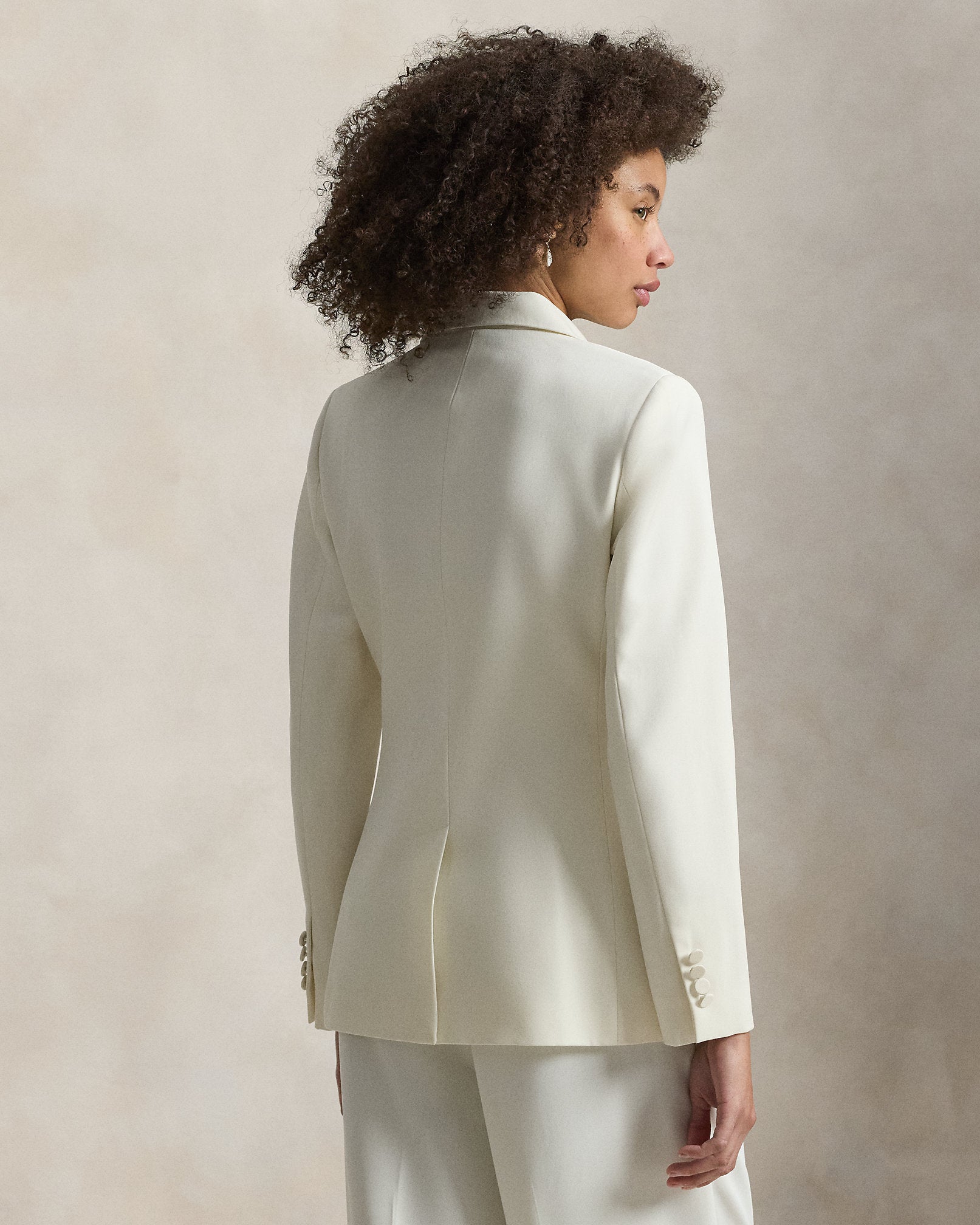 Ralph Lauren SingleBreasted SilkLapel Wool Blazer