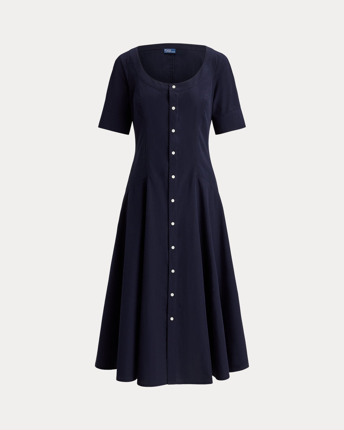 Ralph Lauren Cotton Canvas Scoopneck Dress
