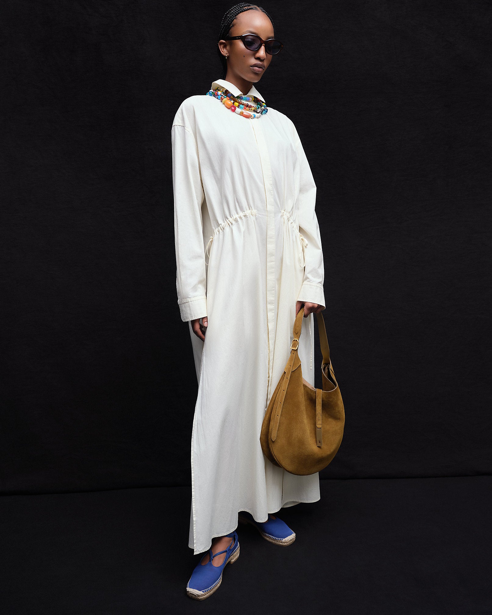 Ralph Lauren Cotton Drawcord Shirtdress