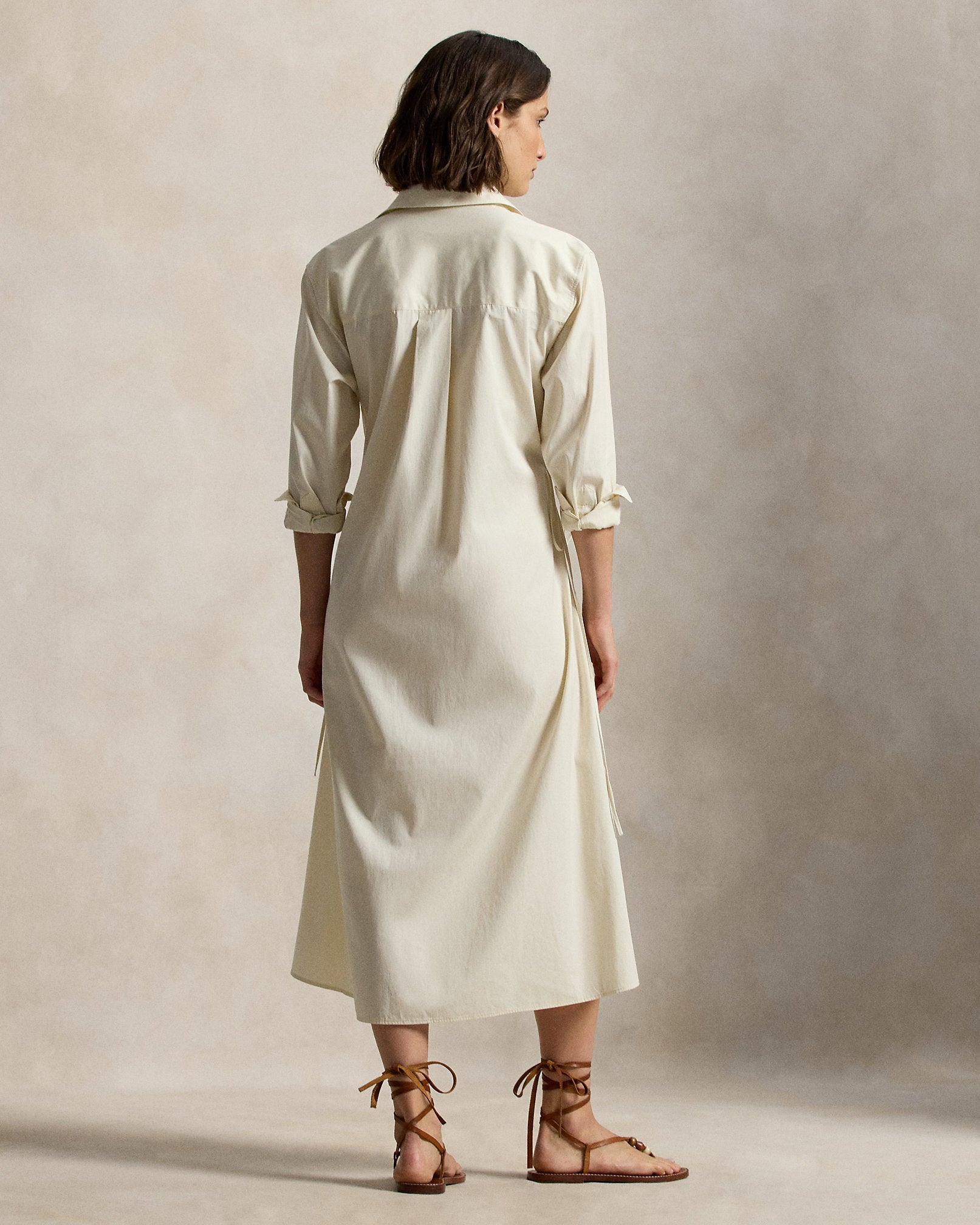 Ralph Lauren Cotton Drawcord Shirtdress