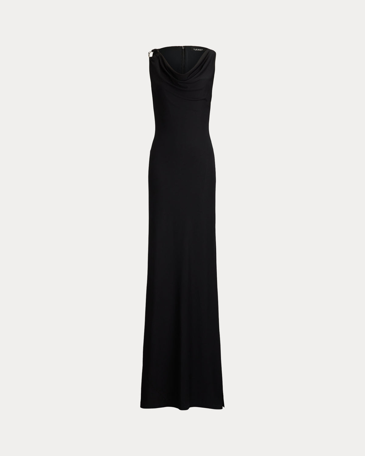 Ralph Lauren RingTrim Jersey Cowlneck Gown