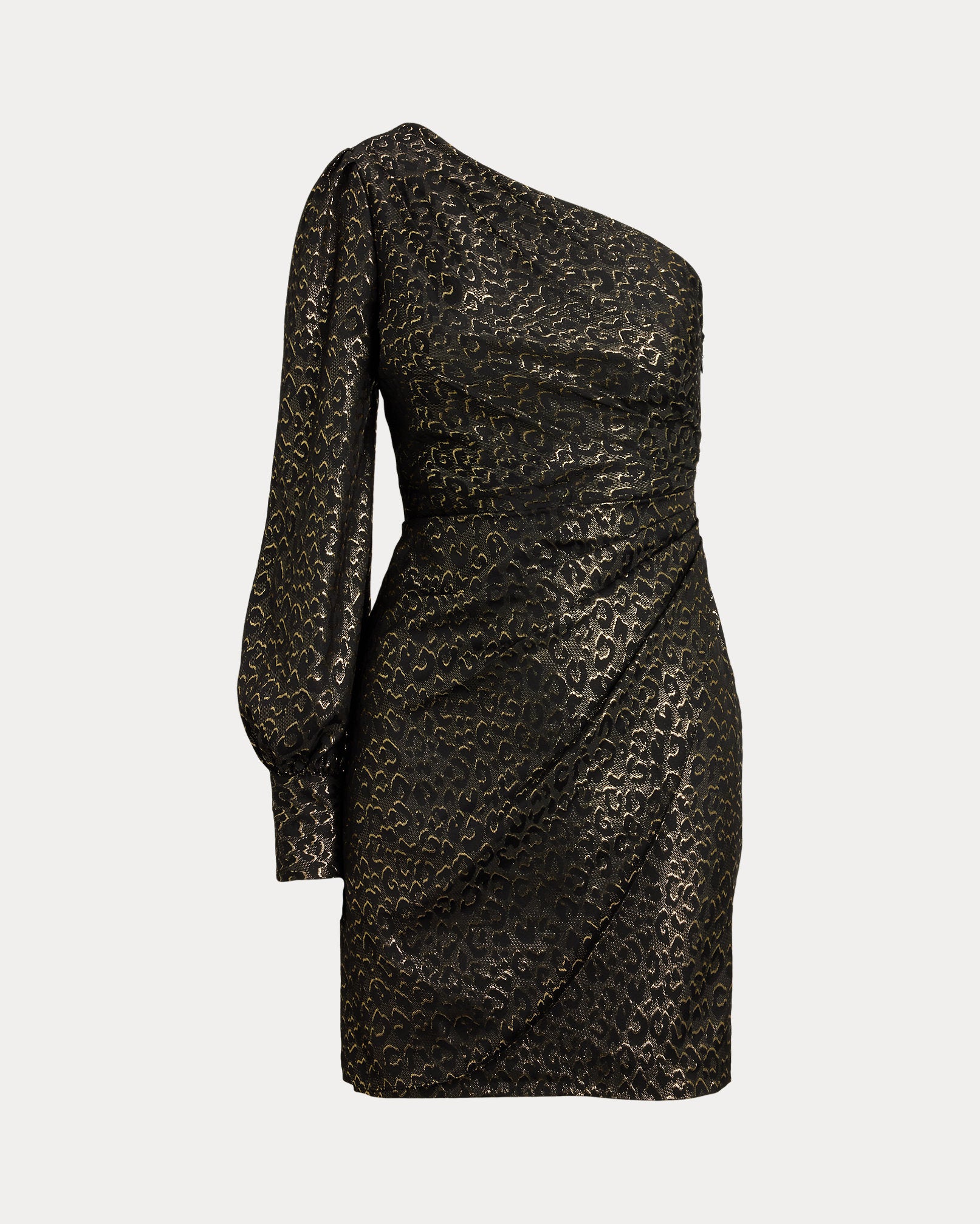 Ralph Lauren Ocelot OneShoulder Cocktail Dress