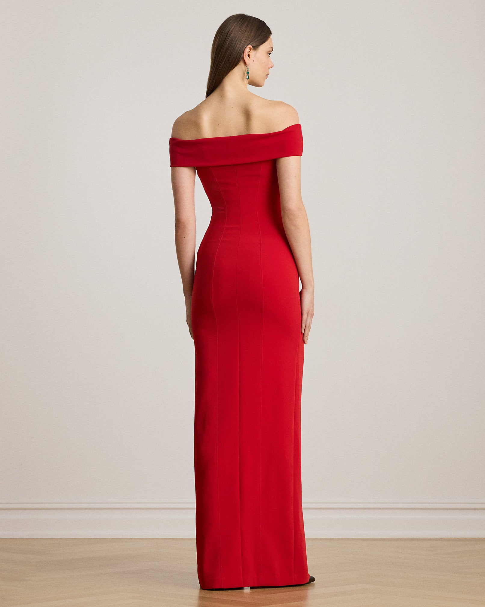 Ralph Lauren Crepe OfftheShoulder Gown