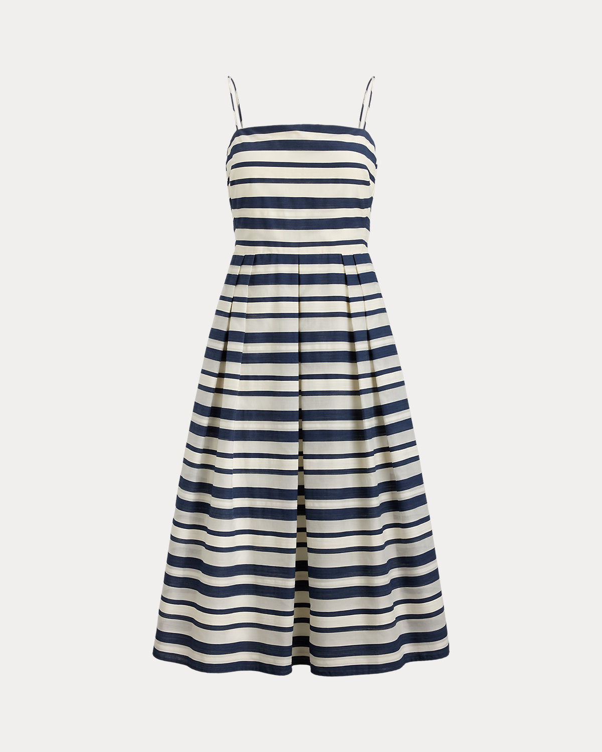 Ralph Lauren Striped Satin Sleeveless Cocktail Dress