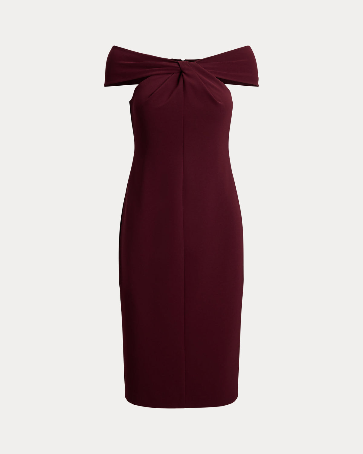 Ralph Lauren TwistFront Crepe Cocktail Dress