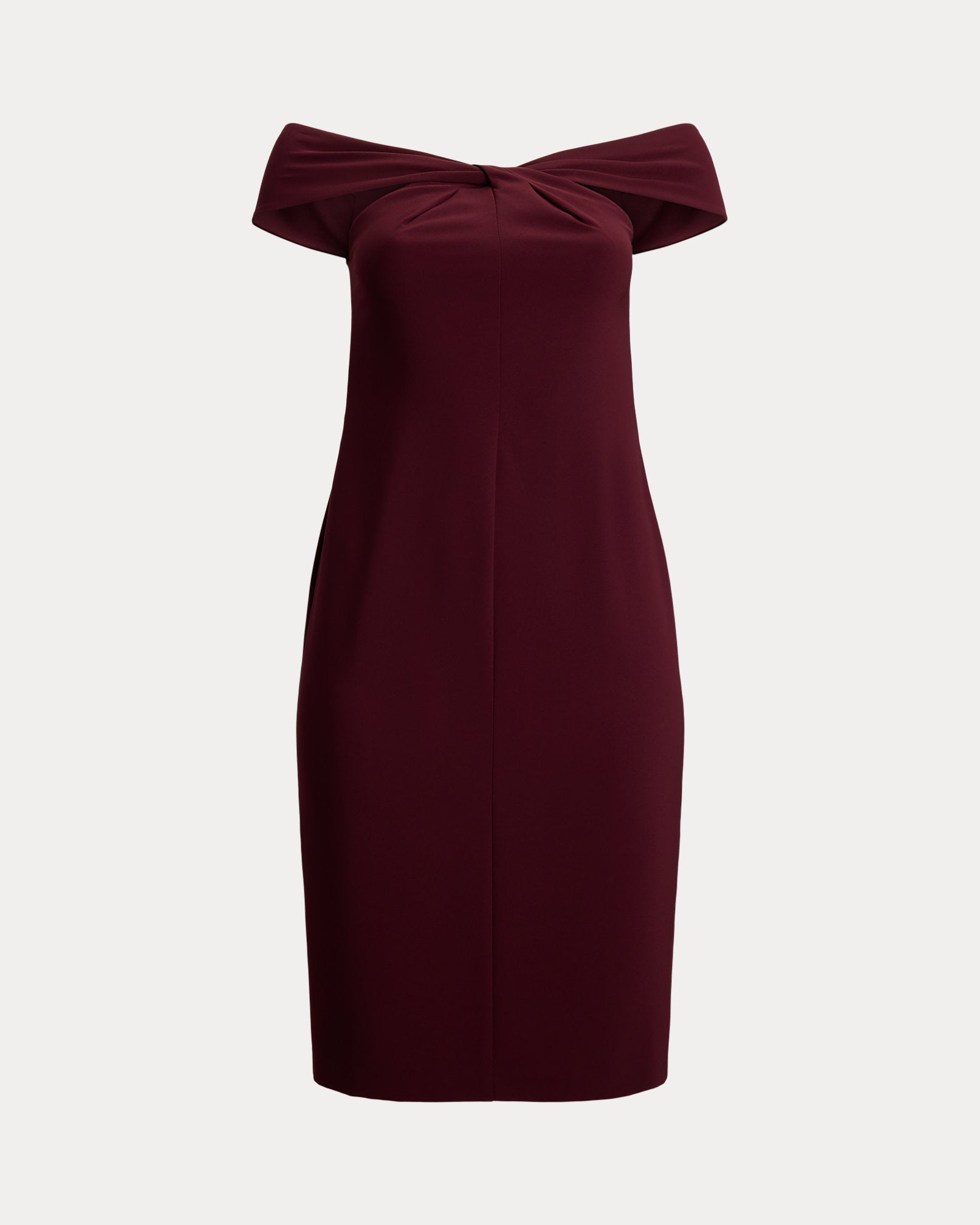 Ralph Lauren TwistFront Crepe Cocktail Dress