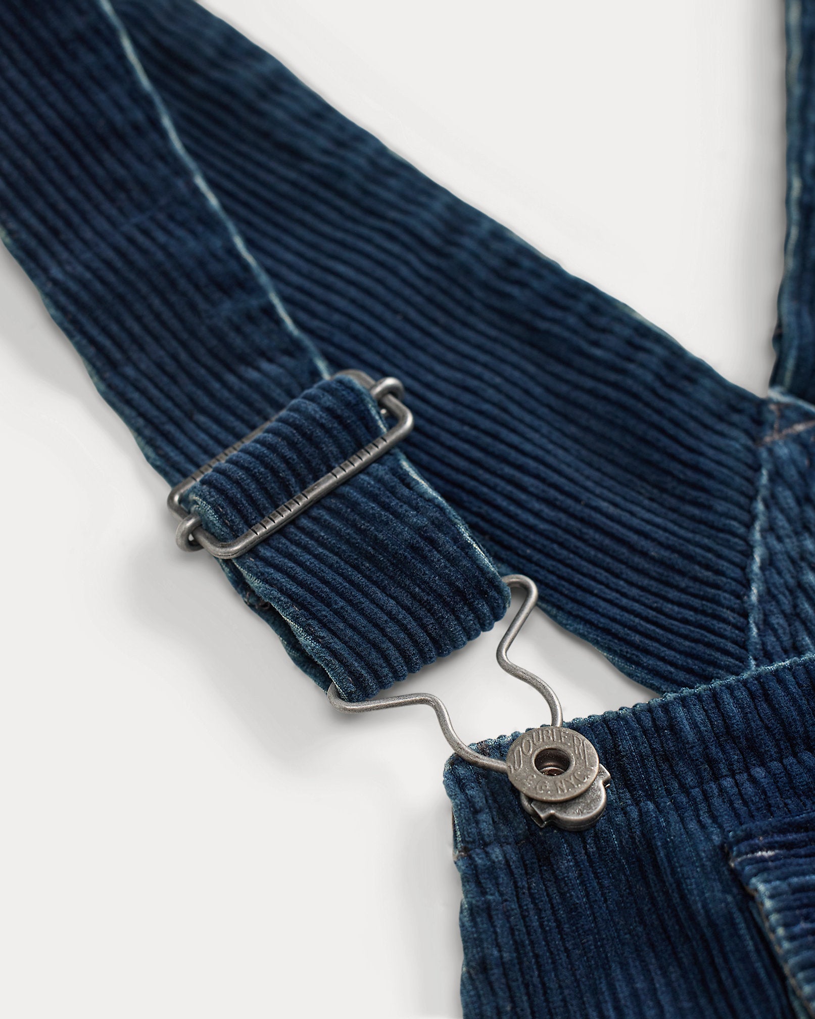 Ralph Lauren Repaired Indigo Corduroy Overall