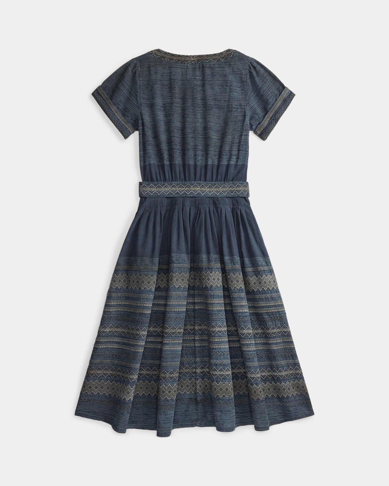 Ralph Lauren Embroidered Indigo Cotton Dress