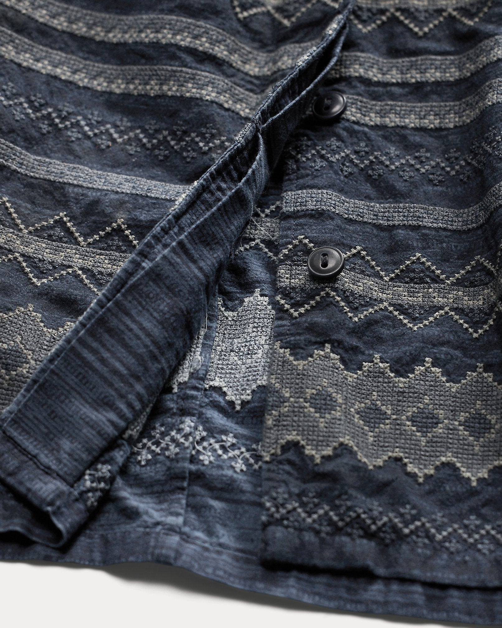 Ralph Lauren Embroidered Indigo Cotton Dress