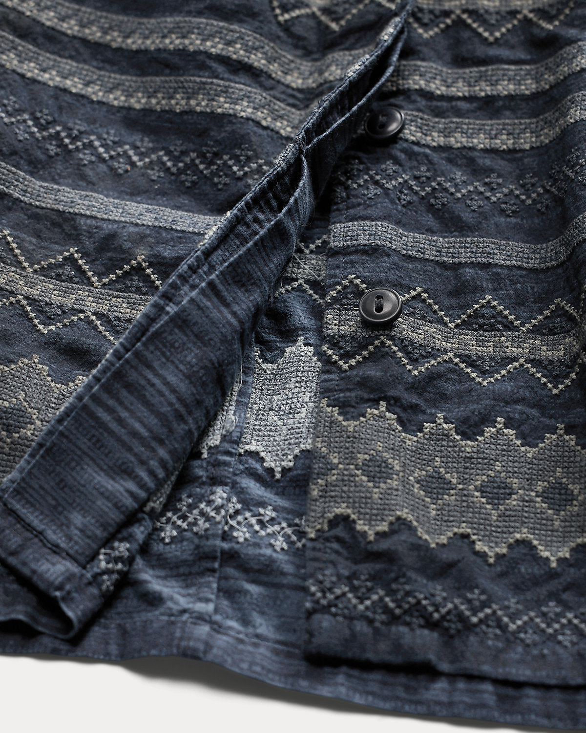 Ralph Lauren Embroidered Indigo Cotton Dress