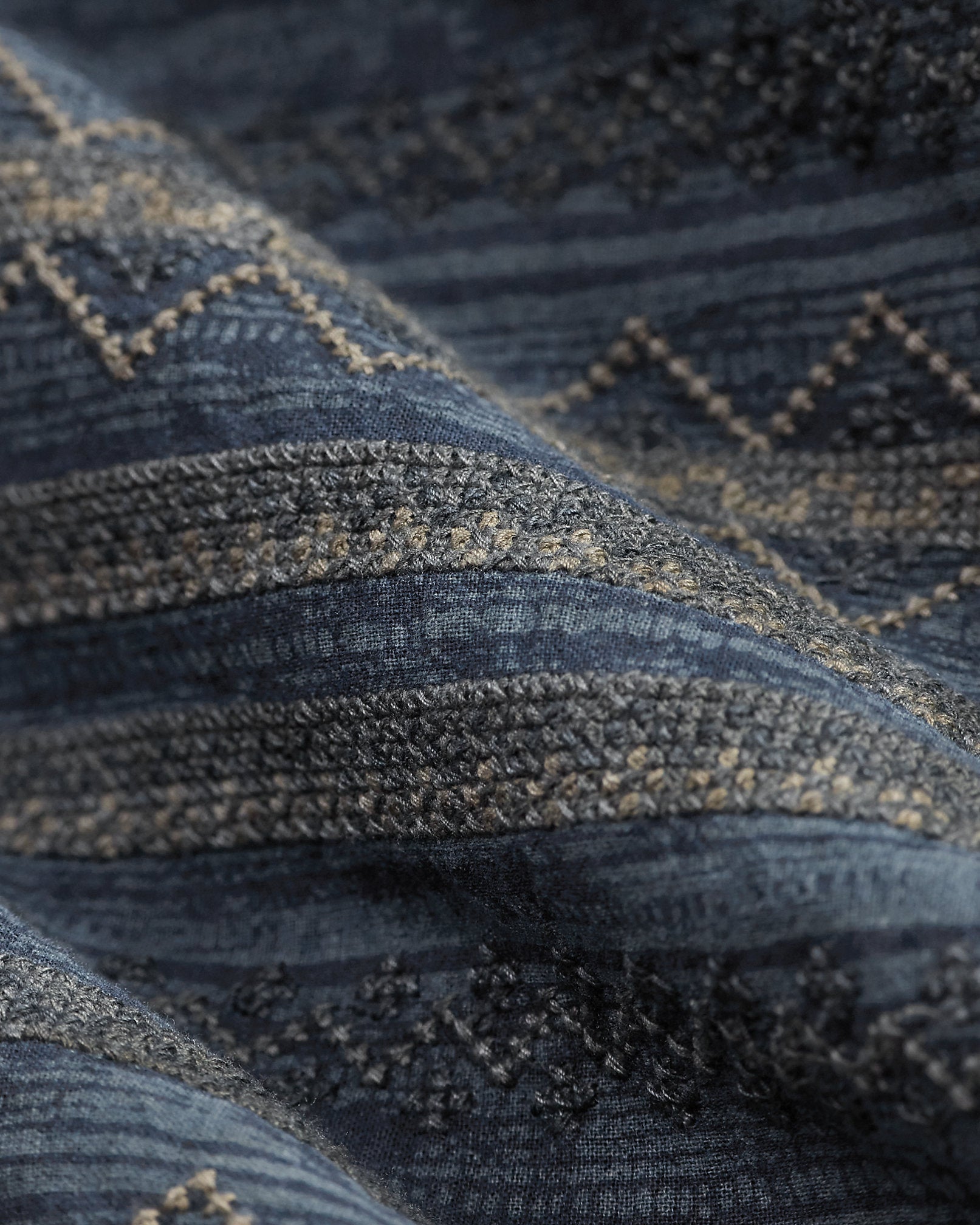 Ralph Lauren Embroidered Indigo Cotton Dress