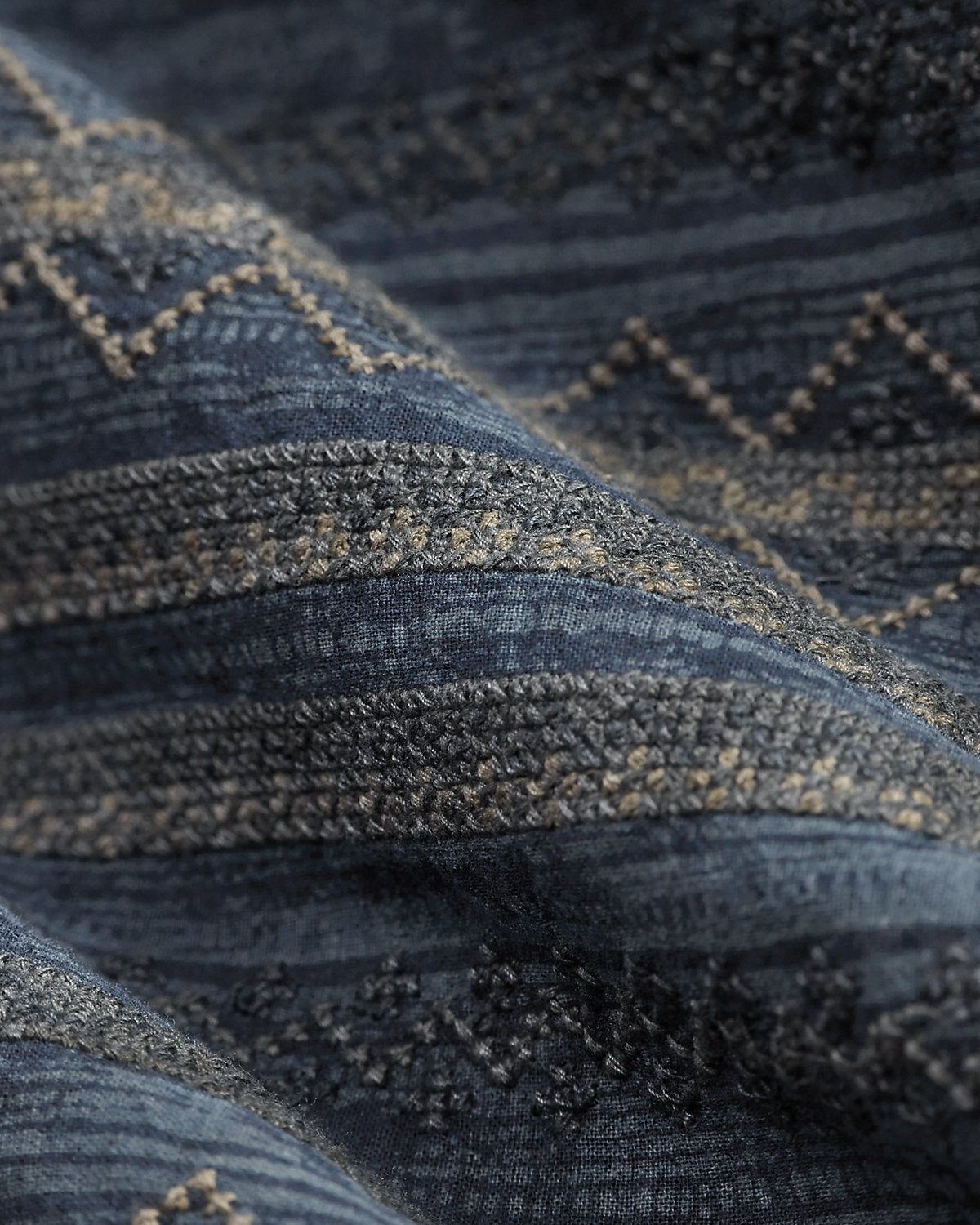 Ralph Lauren Embroidered Indigo Cotton Dress